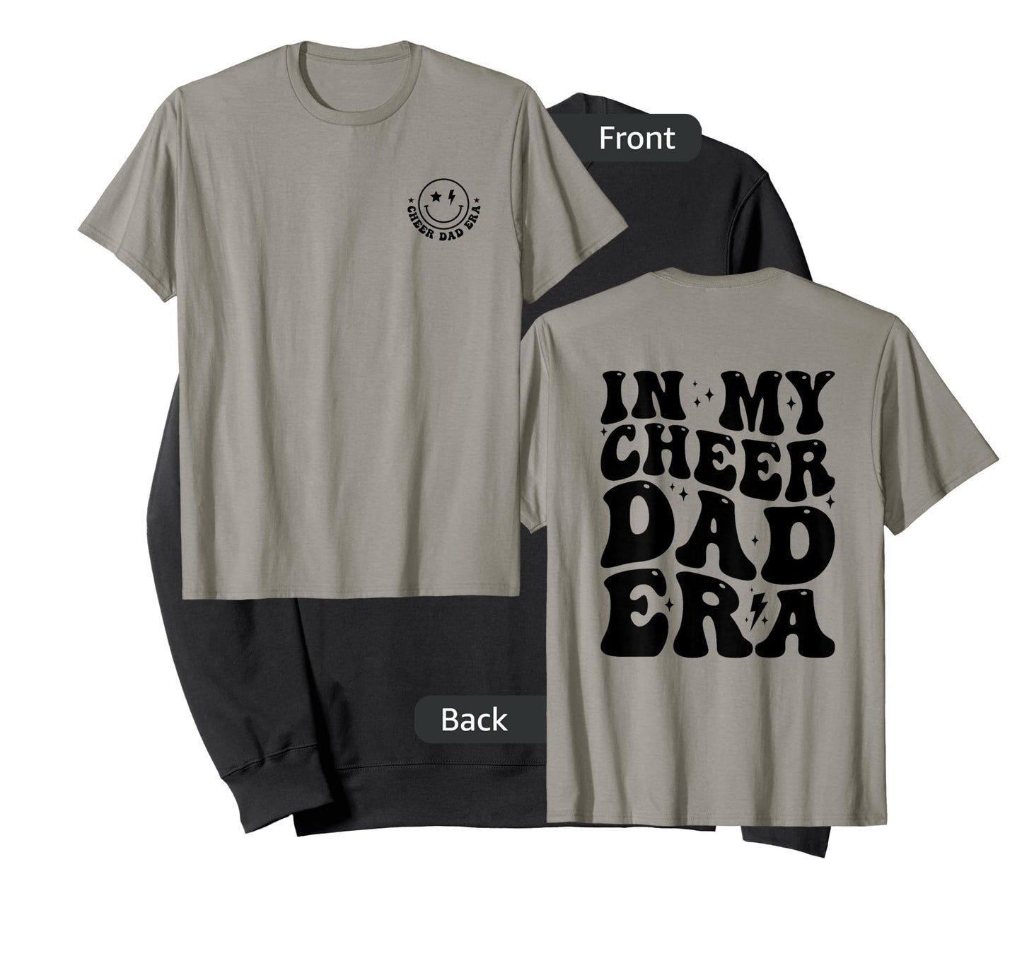 Retro In My Cheer Dad Era Cheerleader Dad (2 Sides) T-Shirt