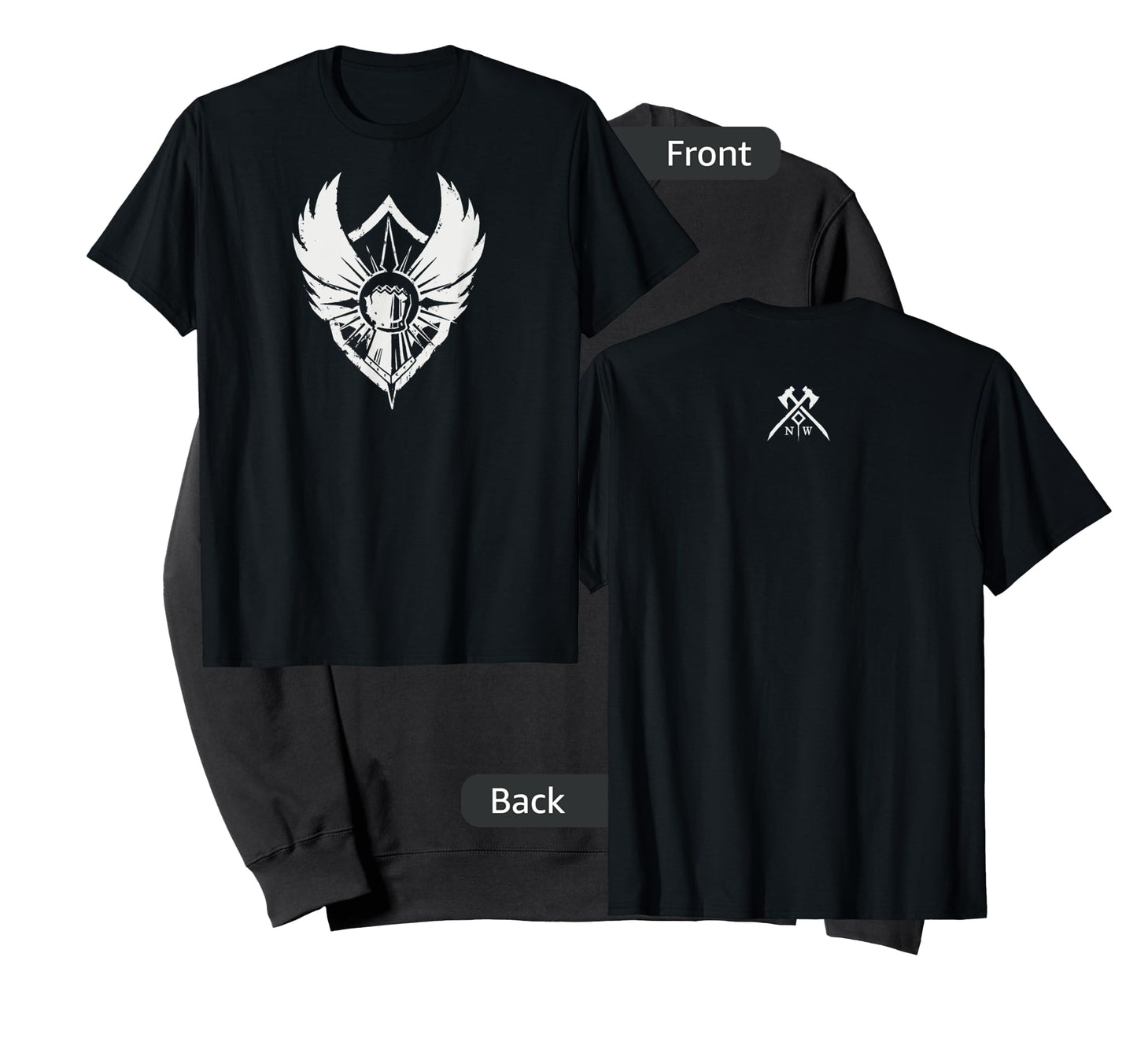 Amazon Games - New World Covenant Logo T-Shirt, Men's Black Small Classic Fit Short Sleeve Cotton T-Shirt