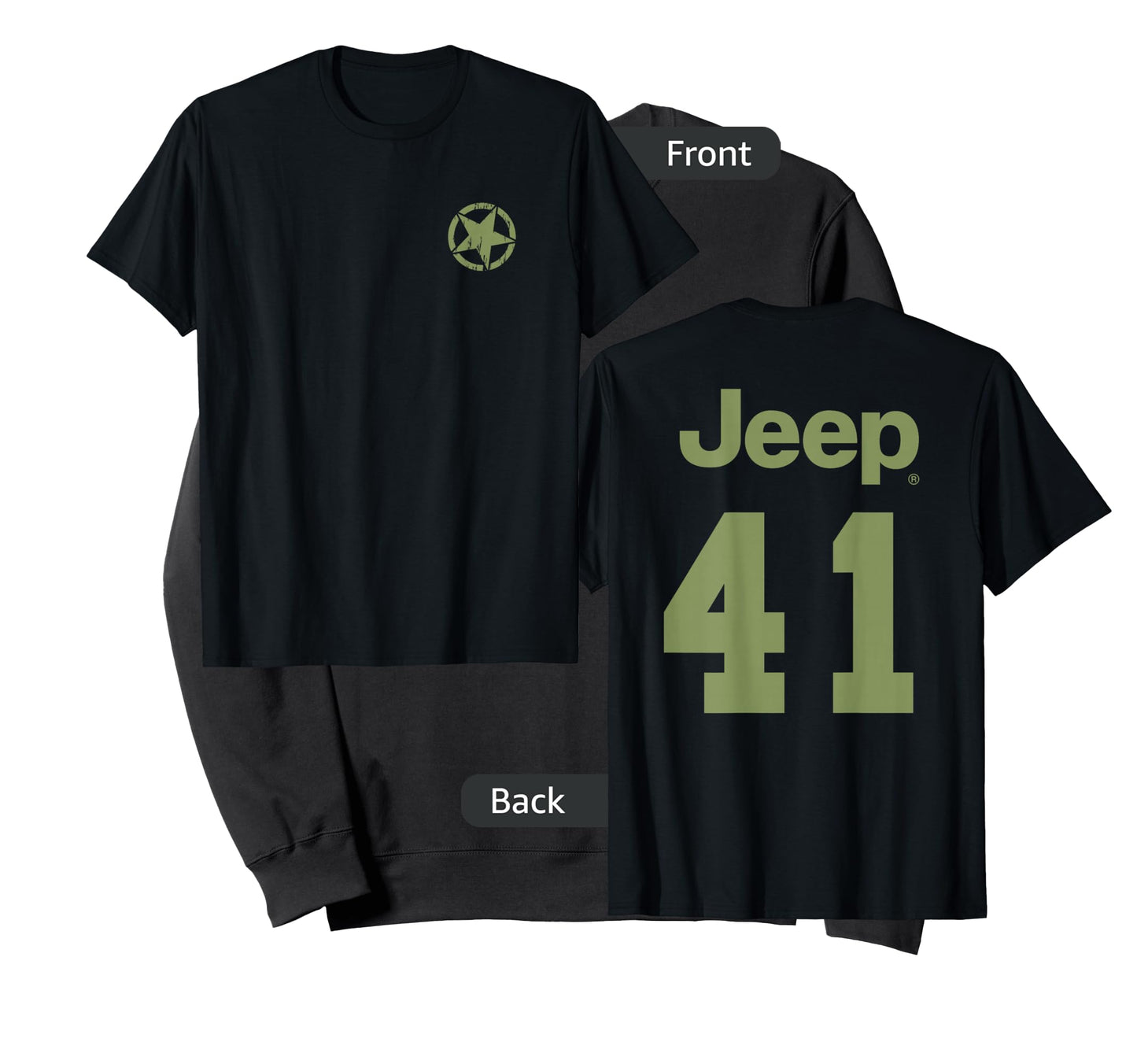 Jeep Star Jersey (Front/Back Print) T-Shirt