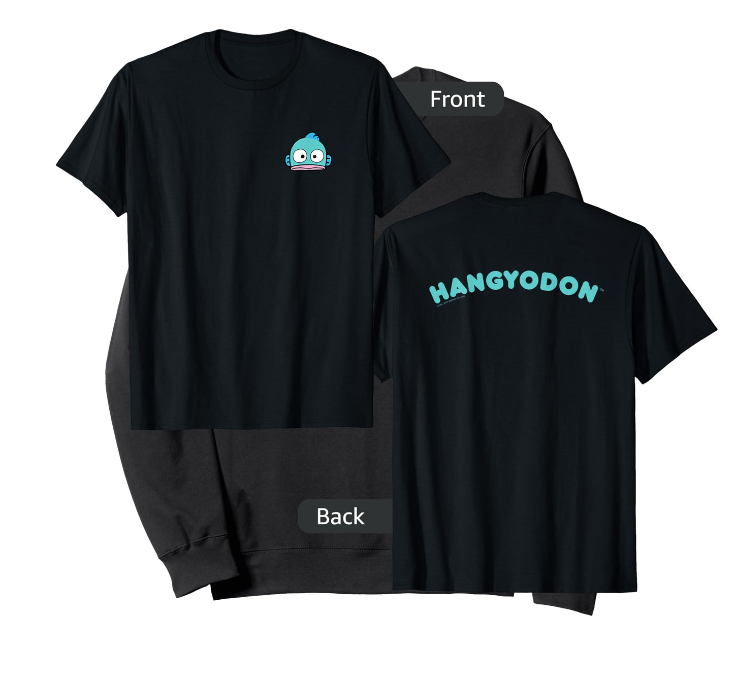 Hangyodon Front and Back Logo Tee Shirt T-Shirt