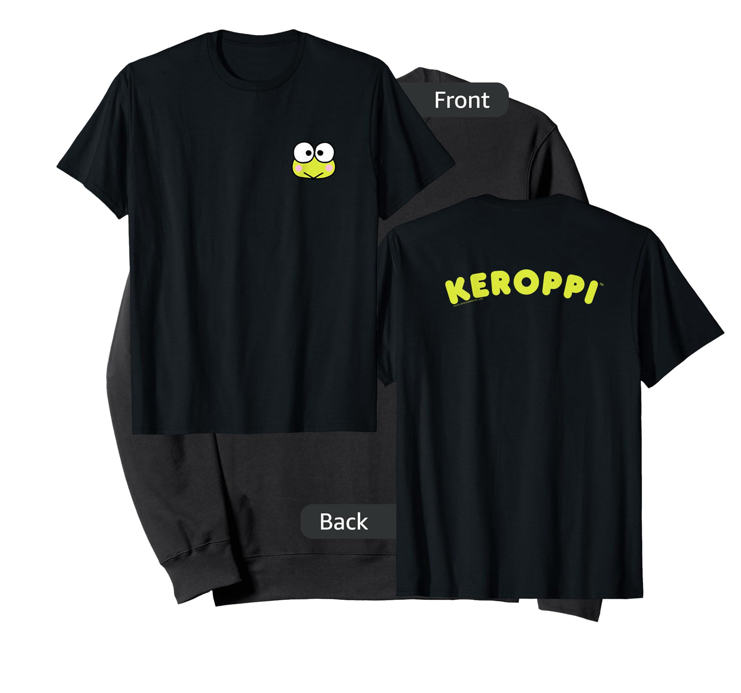Keroppi Front and Back Logo Tee Shirt T-Shirt