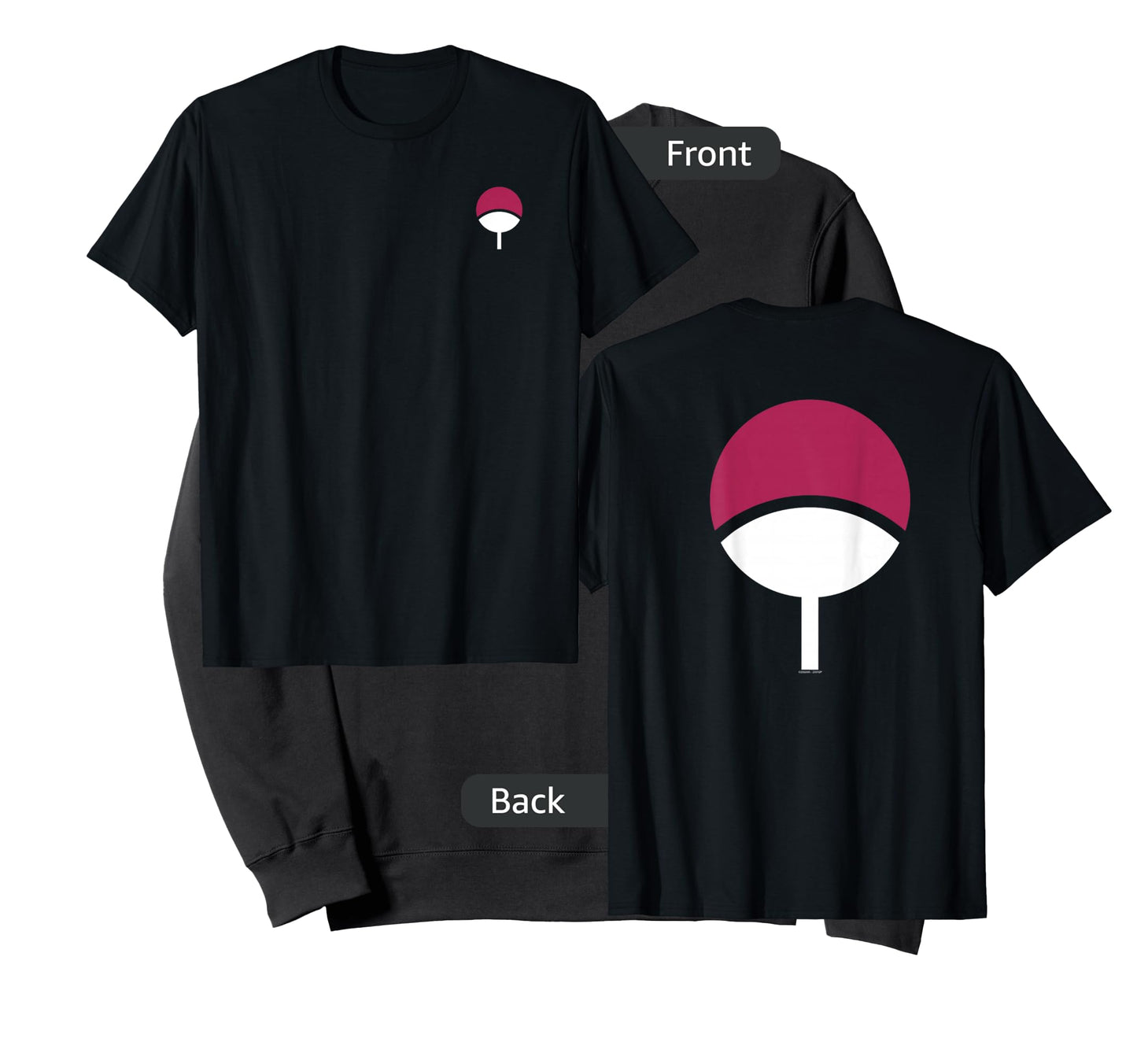 Naruto Shippuden Sasuke Uchiha Icon Front and Back Anime T-Shirt