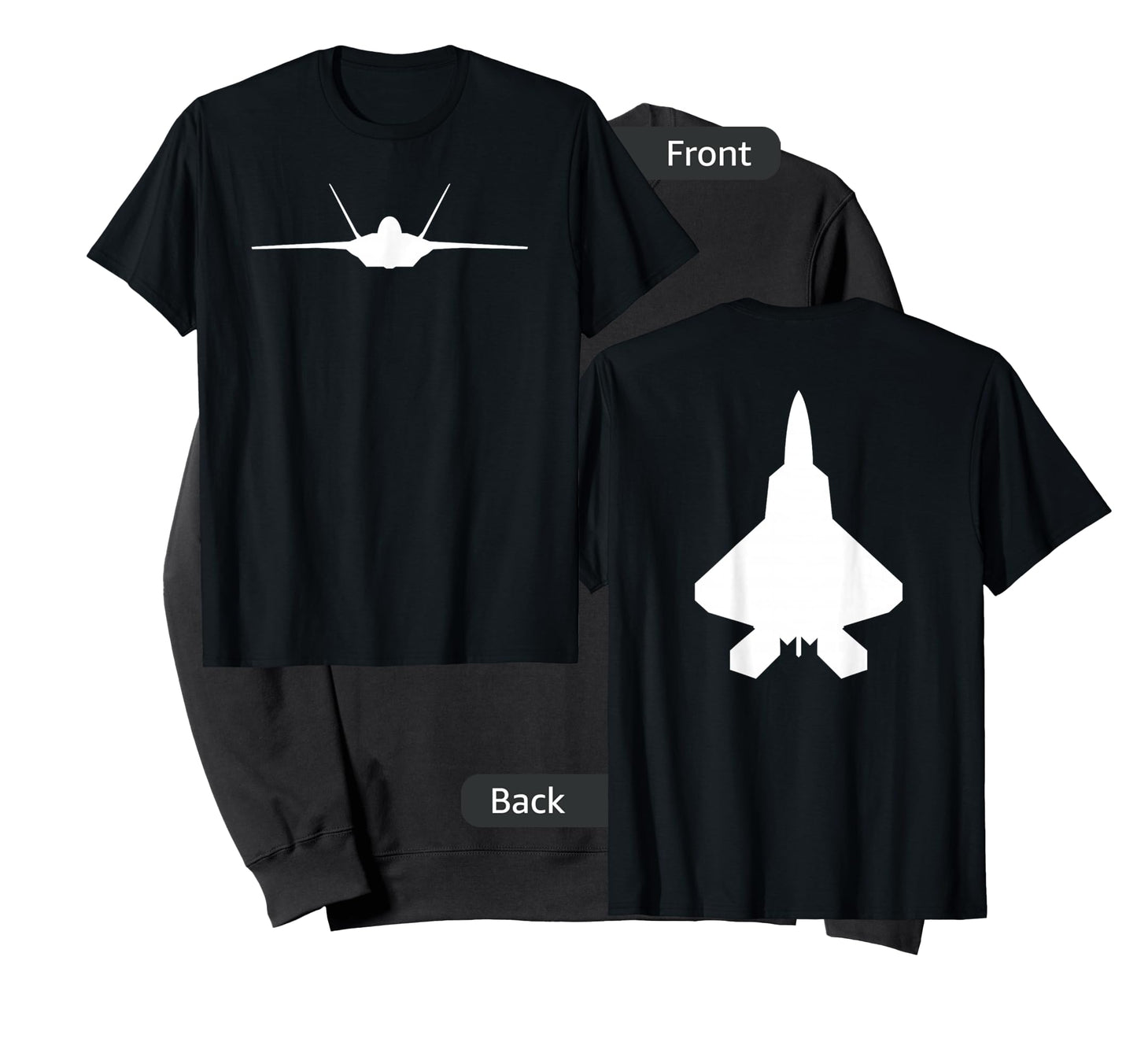 F 22 Raptor Fighter Jet Aircraft Silhouette T-Shirt