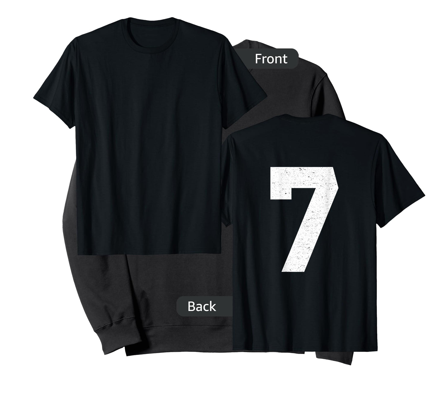 #7 Jersey Uniform Varsity Sports Number, 7th Birthday T-Shirt