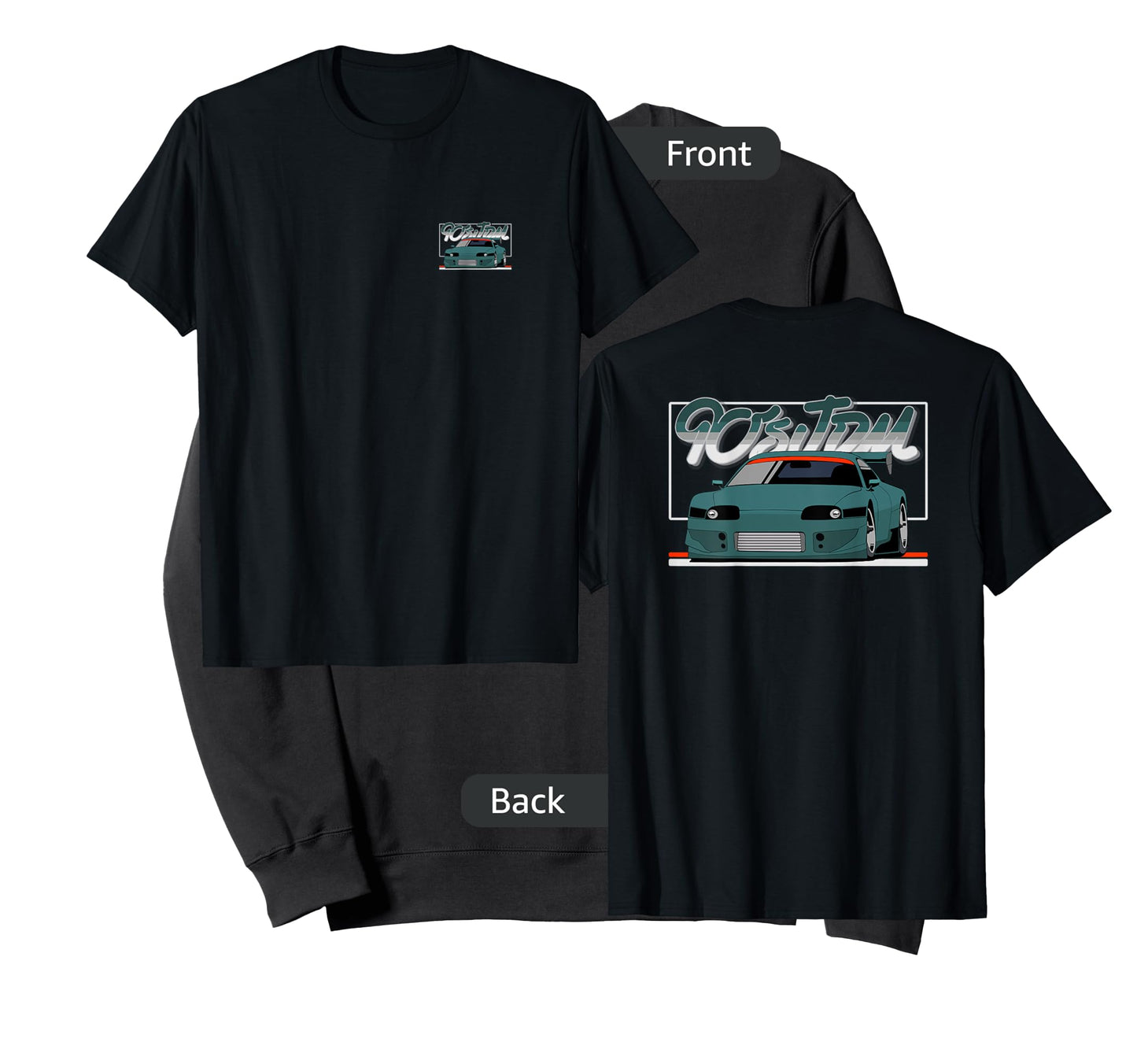 90s JDM TY MK4 GT Teal Car 2-Side Graphic T-Shirt