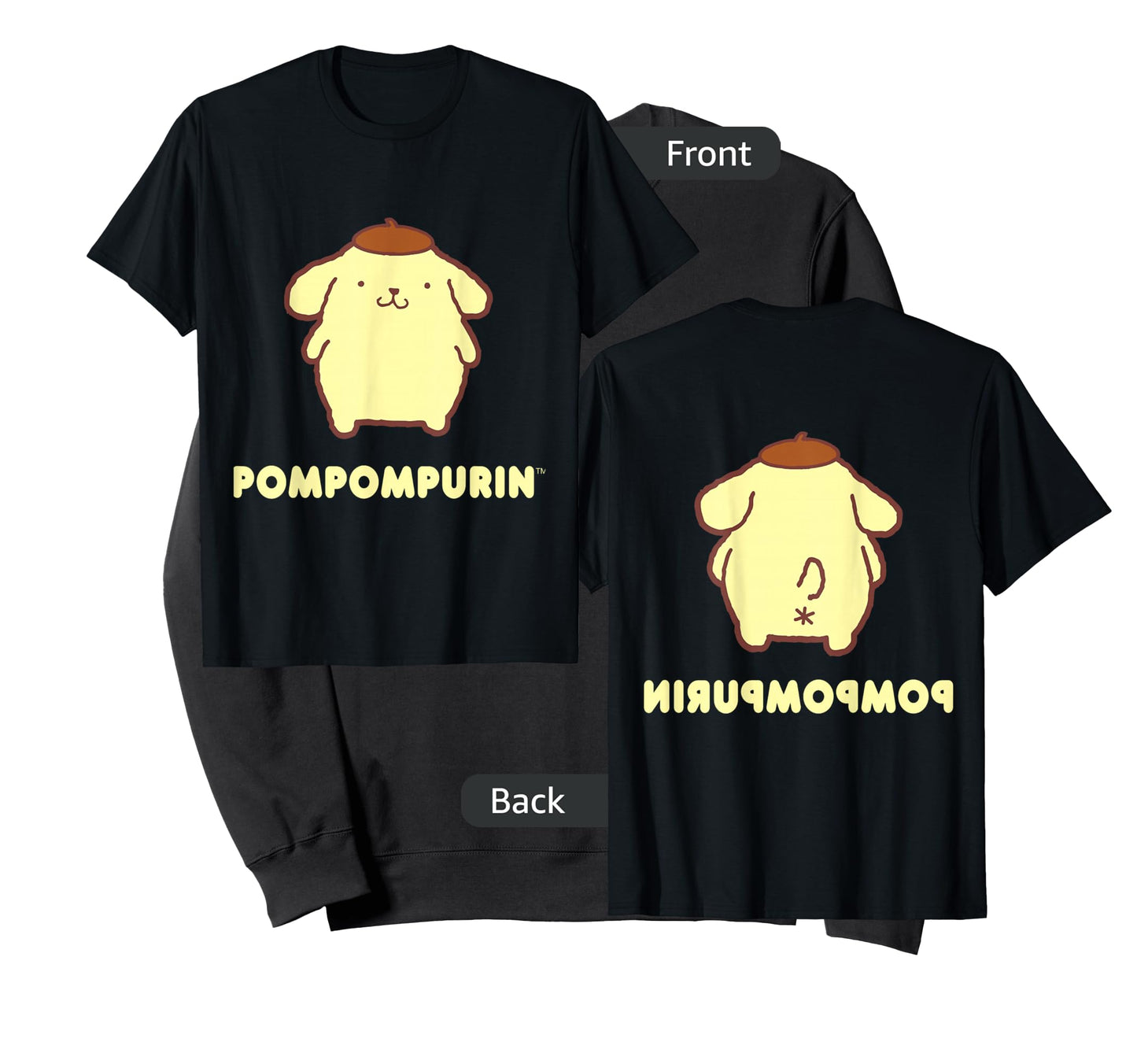 Pompompurin Character Front and Back T-Shirt Small
