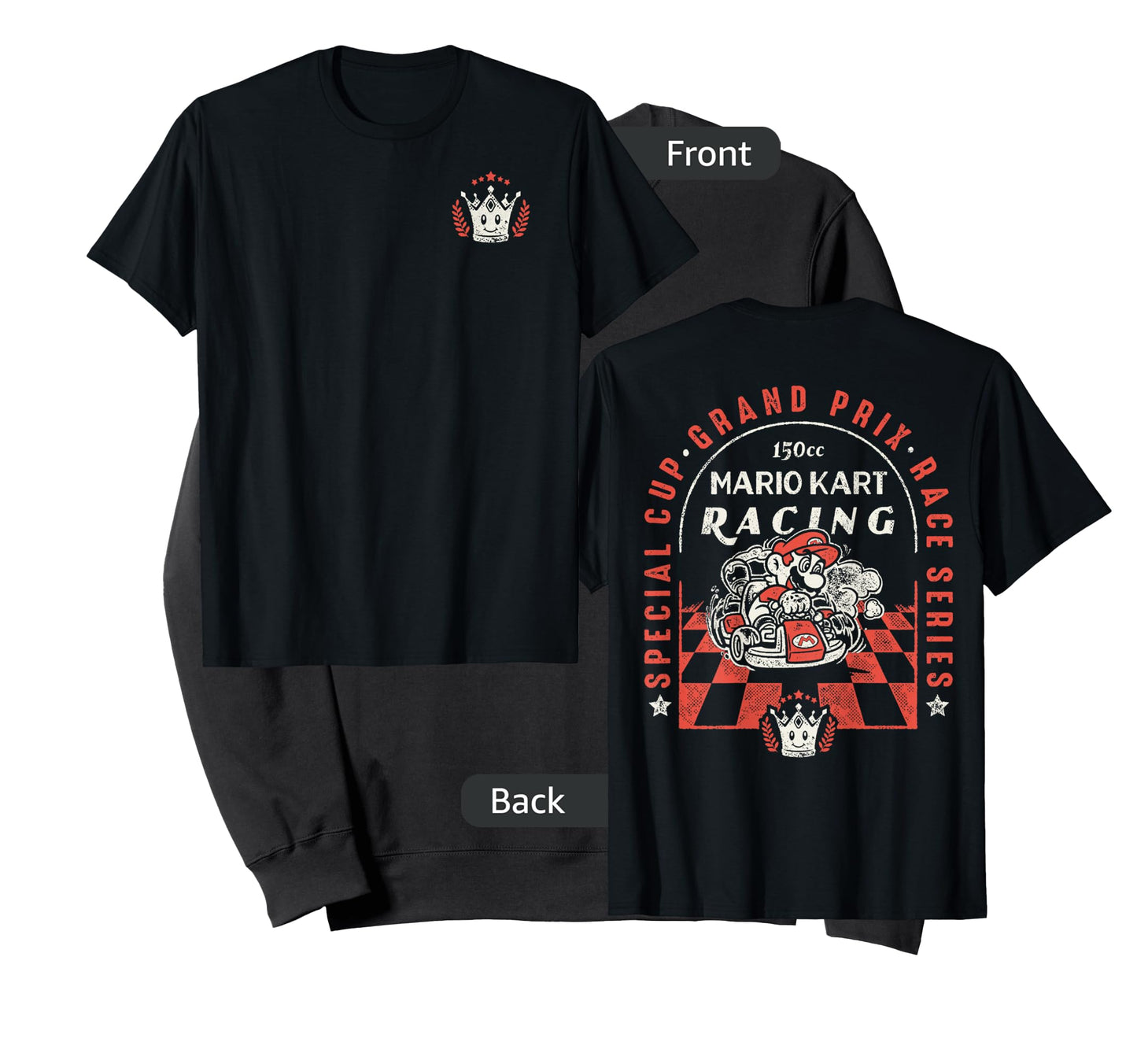 Mario Kart Victory Crown Front 150cc Racing Graphic T-Shirt T-Shirt
