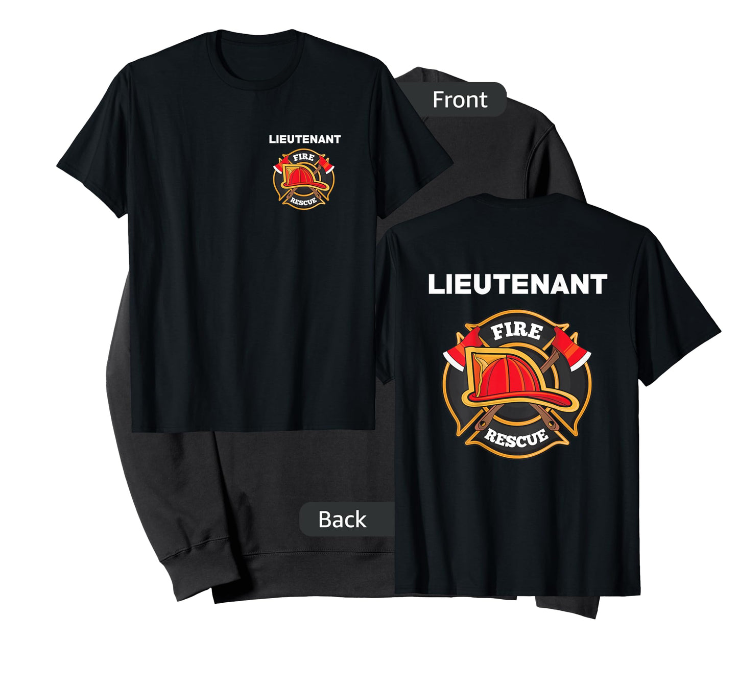 Yay! Thin Red Line Shirts Fire Rescue Lieutenant Department T-Shirt for Firefighters