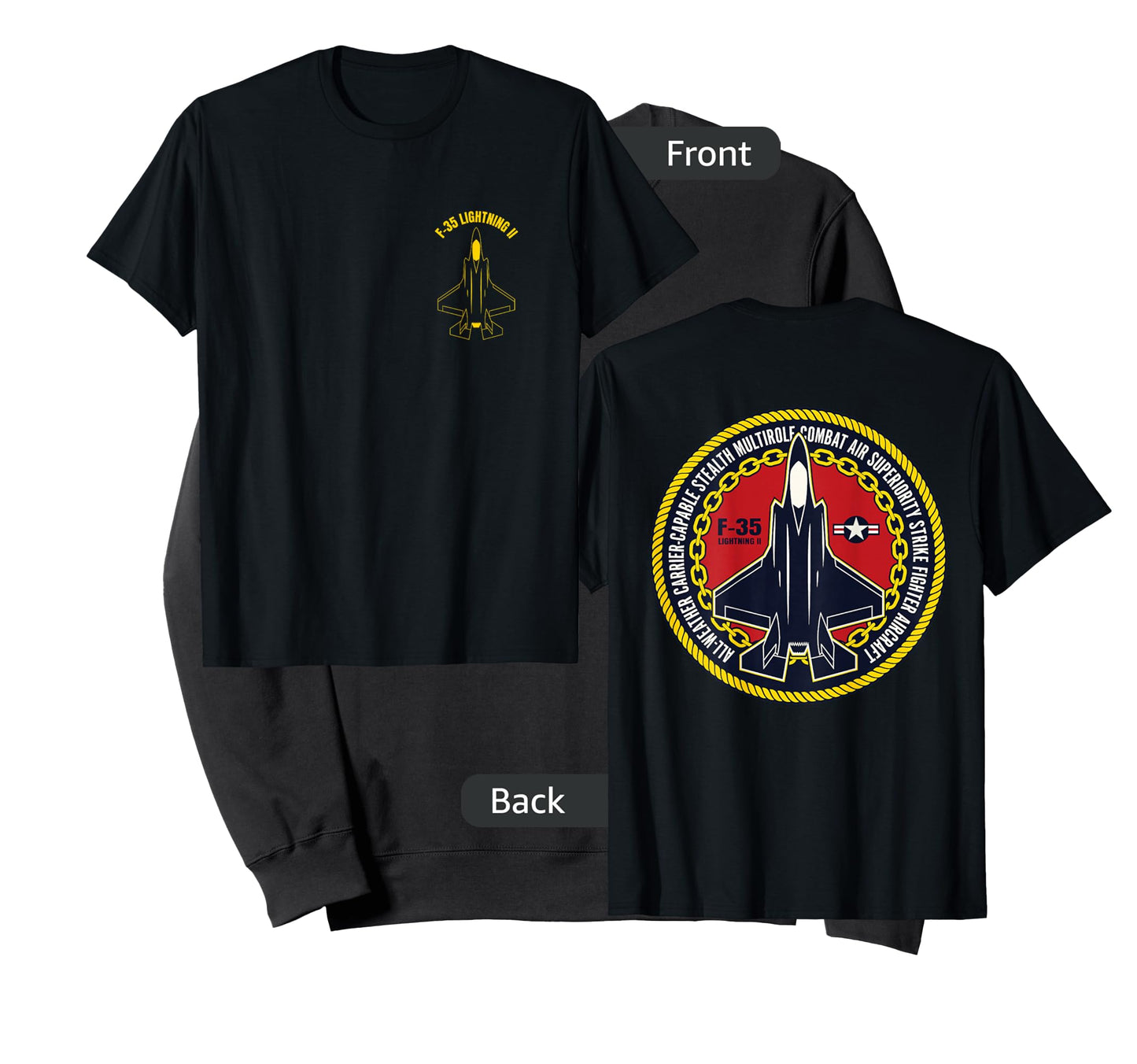 F 35 Military Fighter Jet Aircraft Design T-Shirt