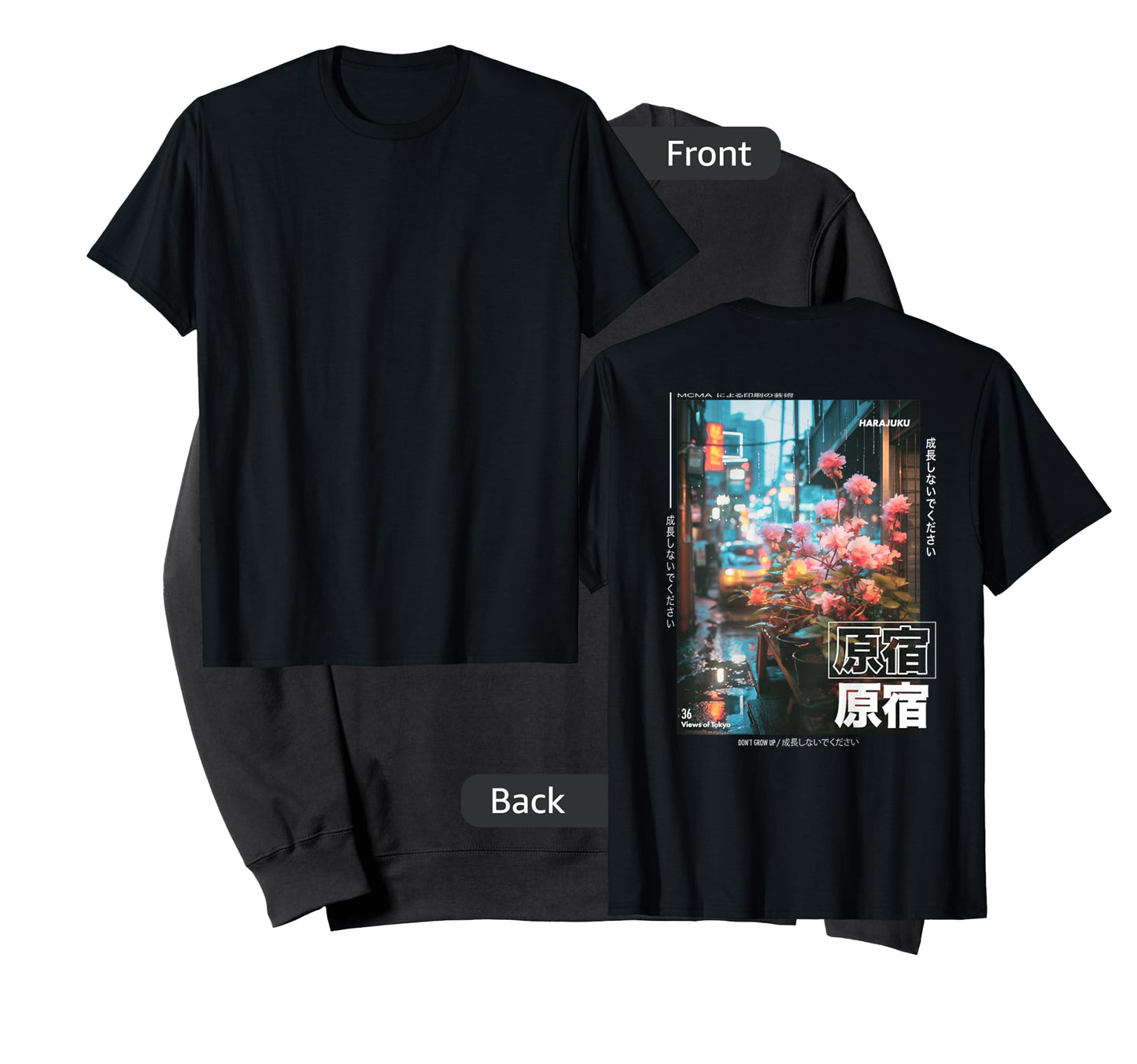 Japanese Streetwear Retro Aesthetic Harajuku BACK PRINT T-Shirt