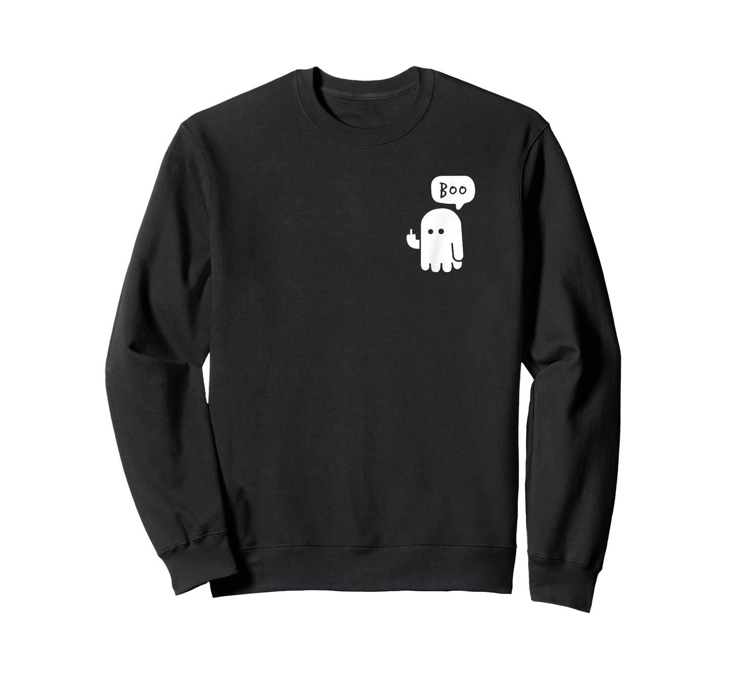 Funny Little Middle Fingers Cute Ghost Boojee Halloween T-Shirt