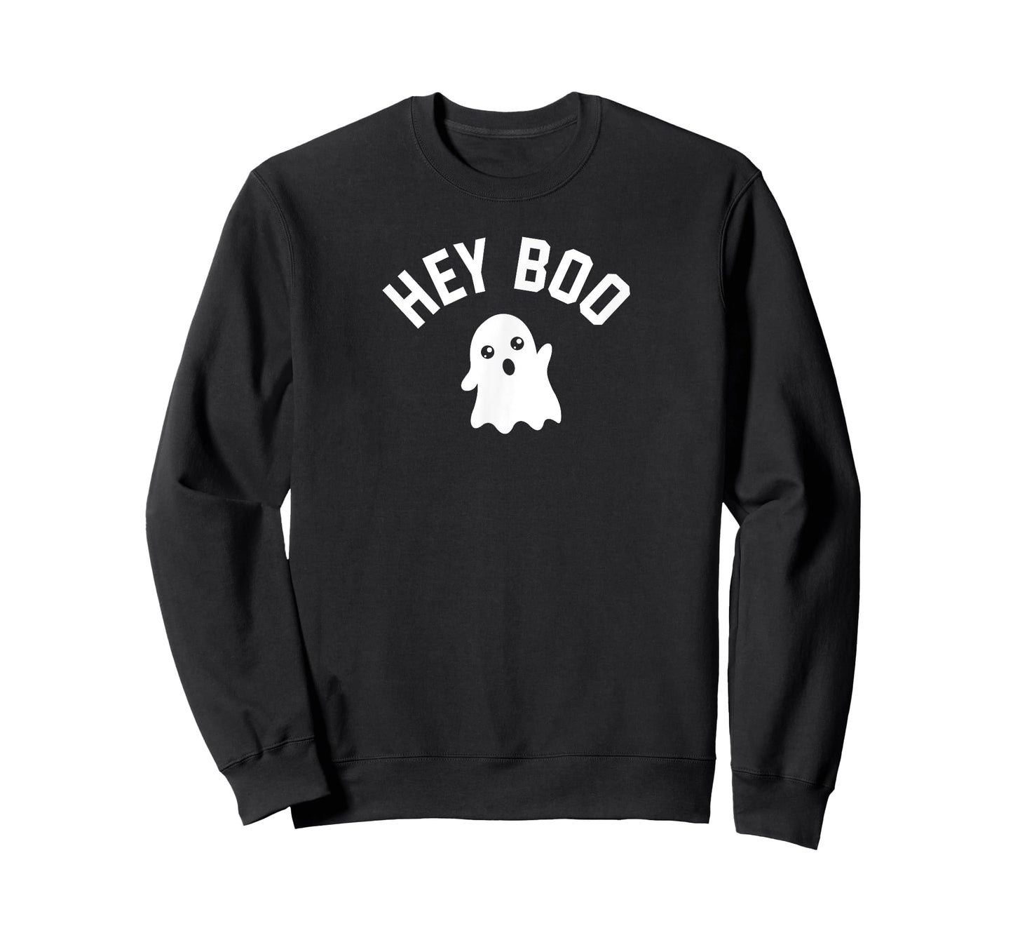 HEY BOO With Cute Ghost Illustration T-Shirt
