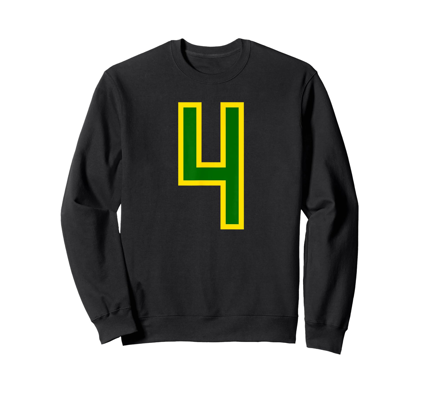Number #4 Green Yellow Sport Number 4 T-Shirt