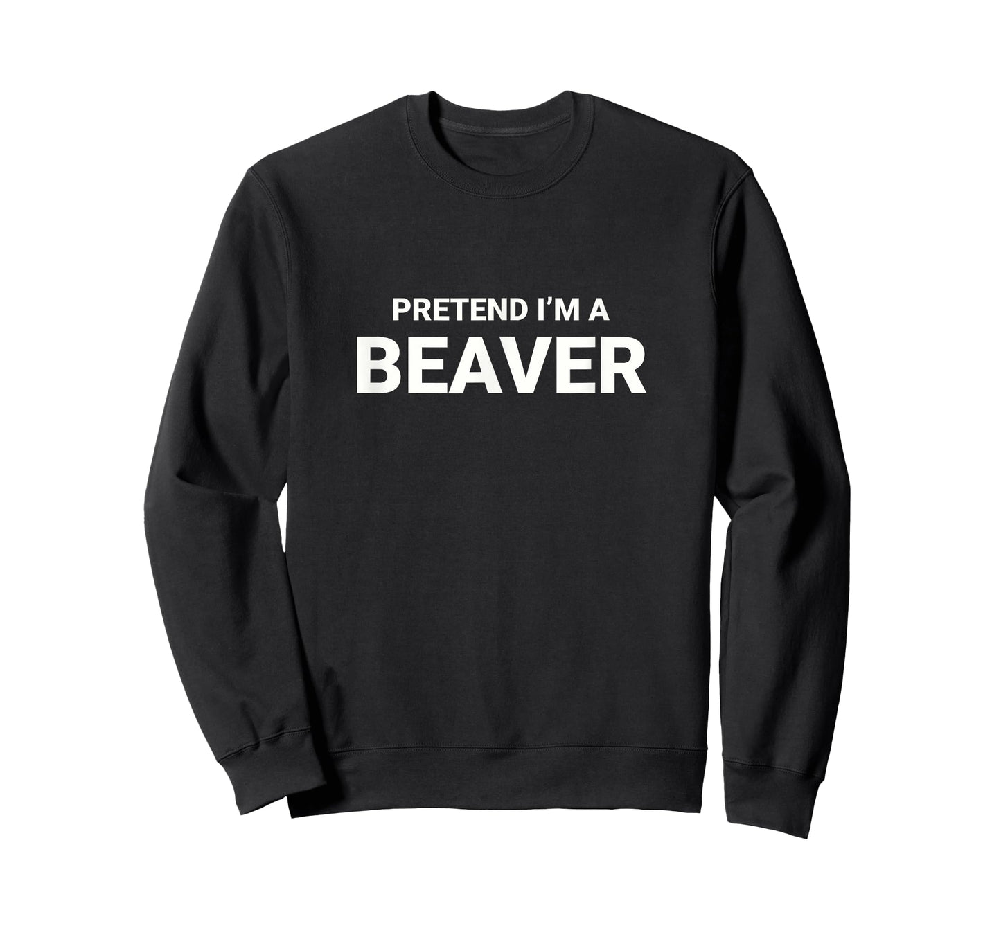 Pretend I’m A Beaver, easy funny lazy halloween costume T-Shirt