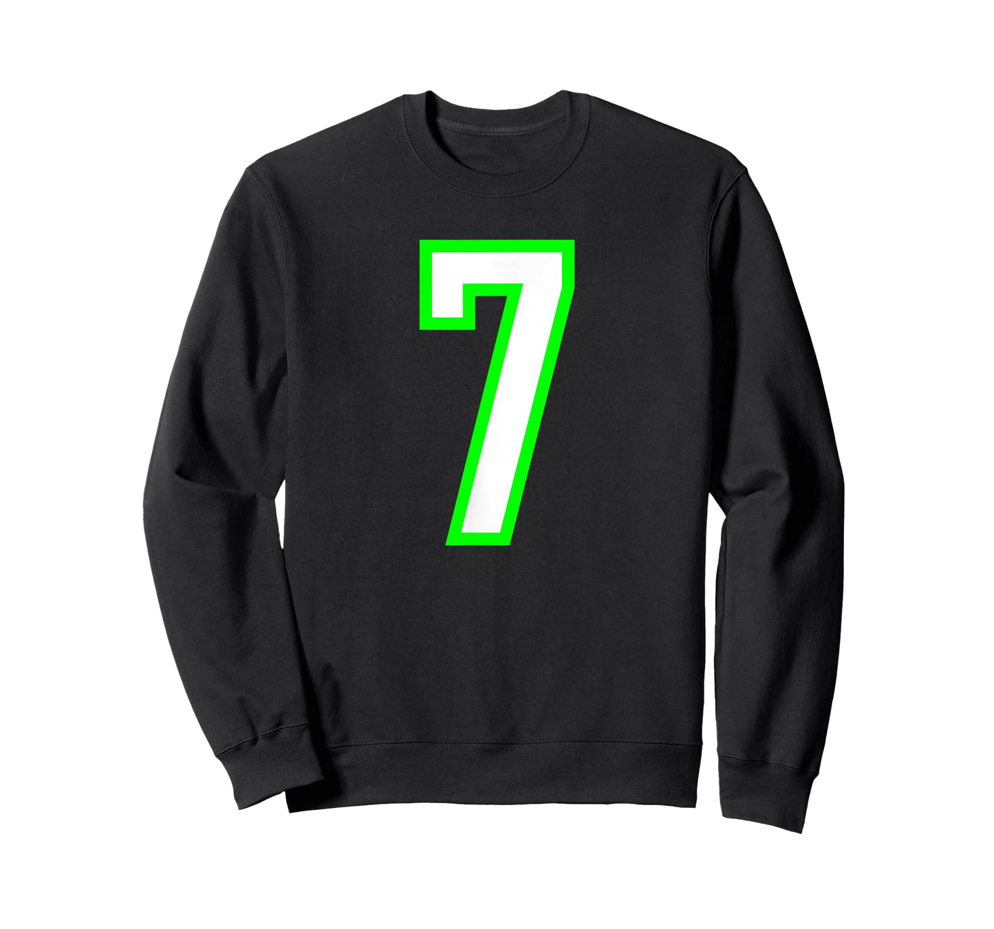 Sports Team Number #7 White Lime Number 7 T-Shirt