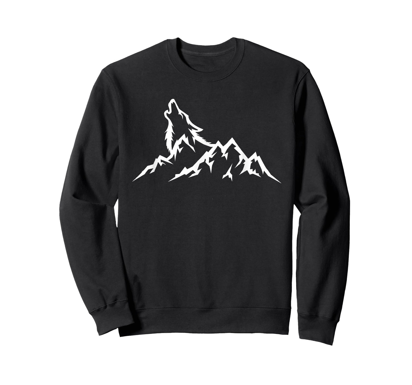 Wolf Mountain T-Shirt - Retro Wildlife Howling Wolf Nature T-Shirt