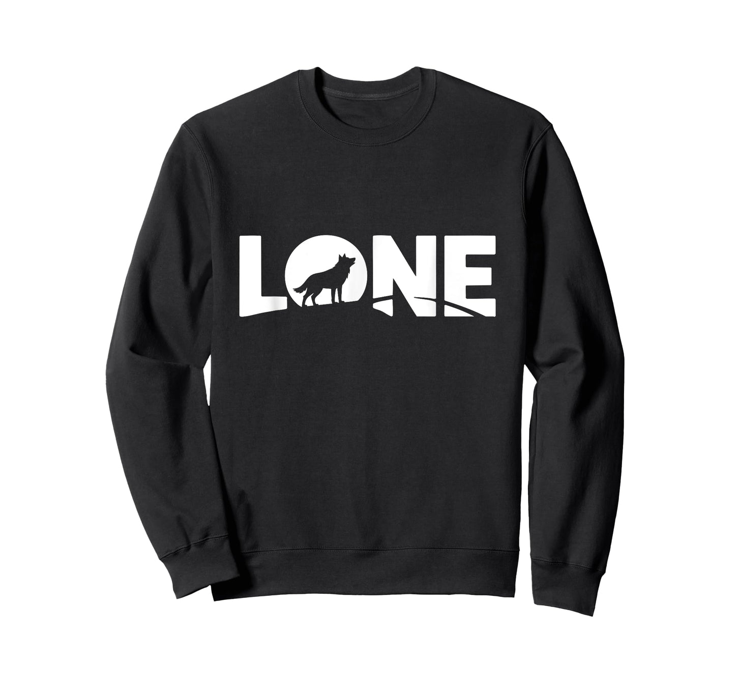 Lone Wolf Word Art Solo Grind Mindset - Alpha Wolf Howling T-Shirt