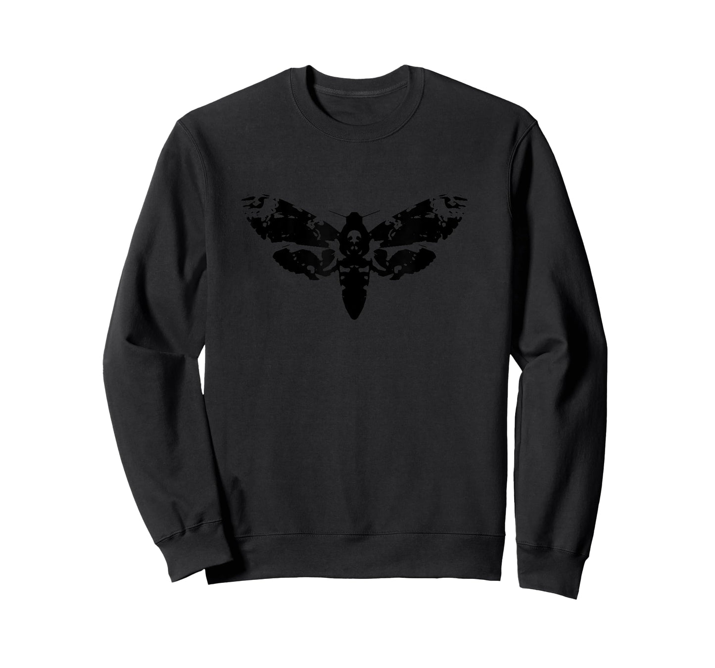 Goth Minimalist Death's Head Moth Outline Silhouette T-Shirt T-Shirt