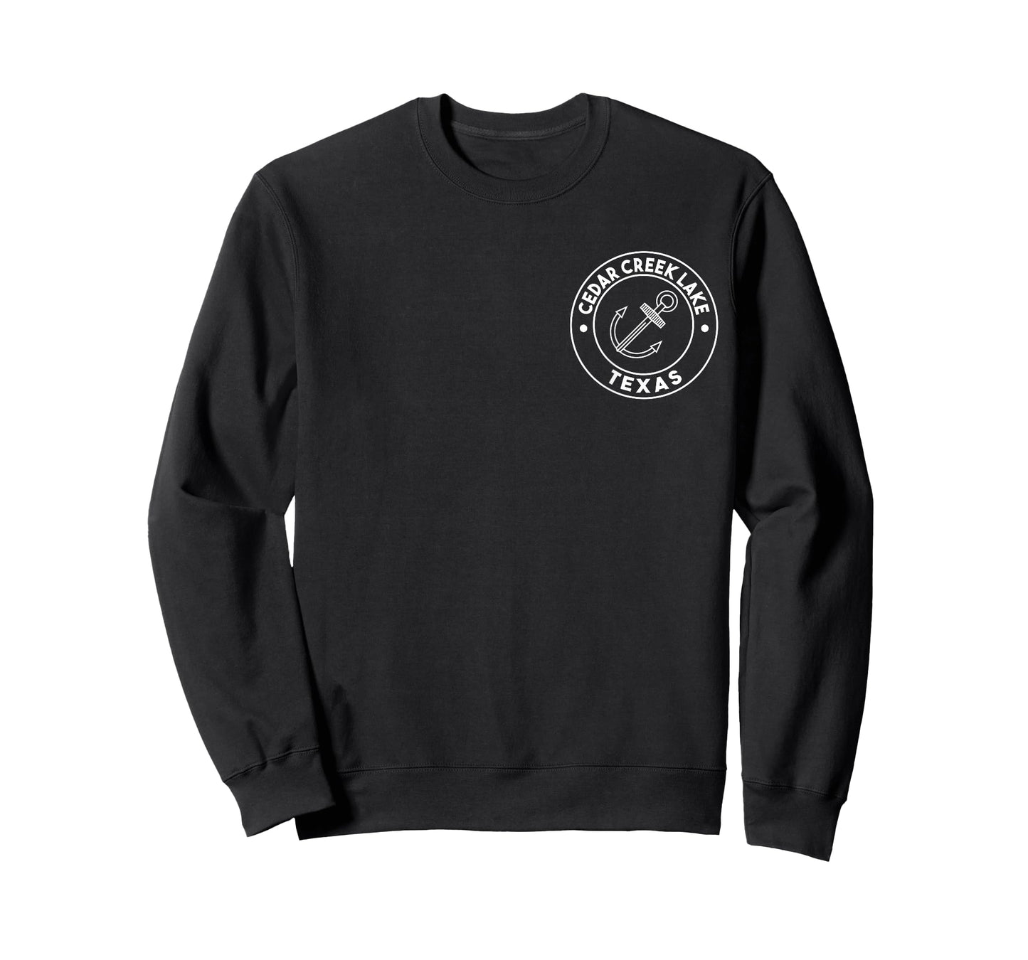 Graphic Cedar Creek Lake Texas Pocket Logo Souvenir T-Shirt