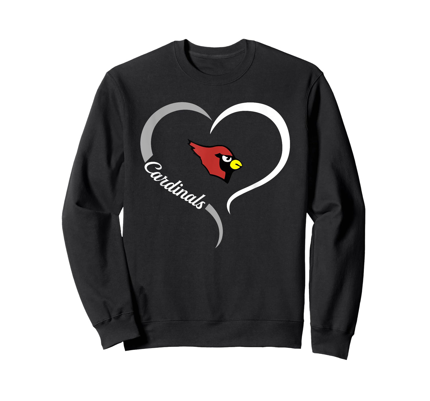 Mentor Cardinals Logo Half Heart Slogan HS T-Shirt