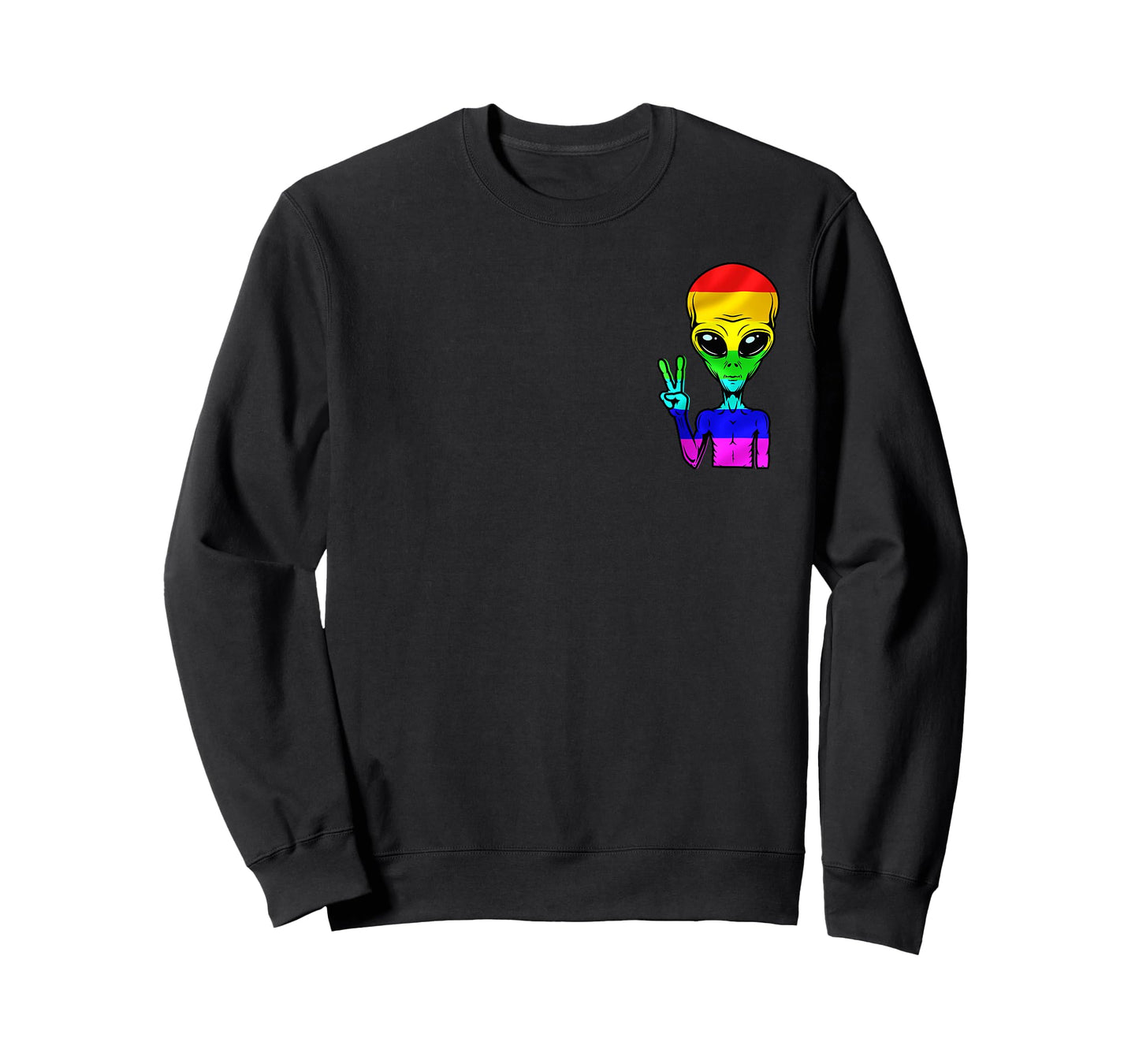 Pocket Gaylien Gay Alien Pride LBGT Rainbow UFO Flag T-Shirt