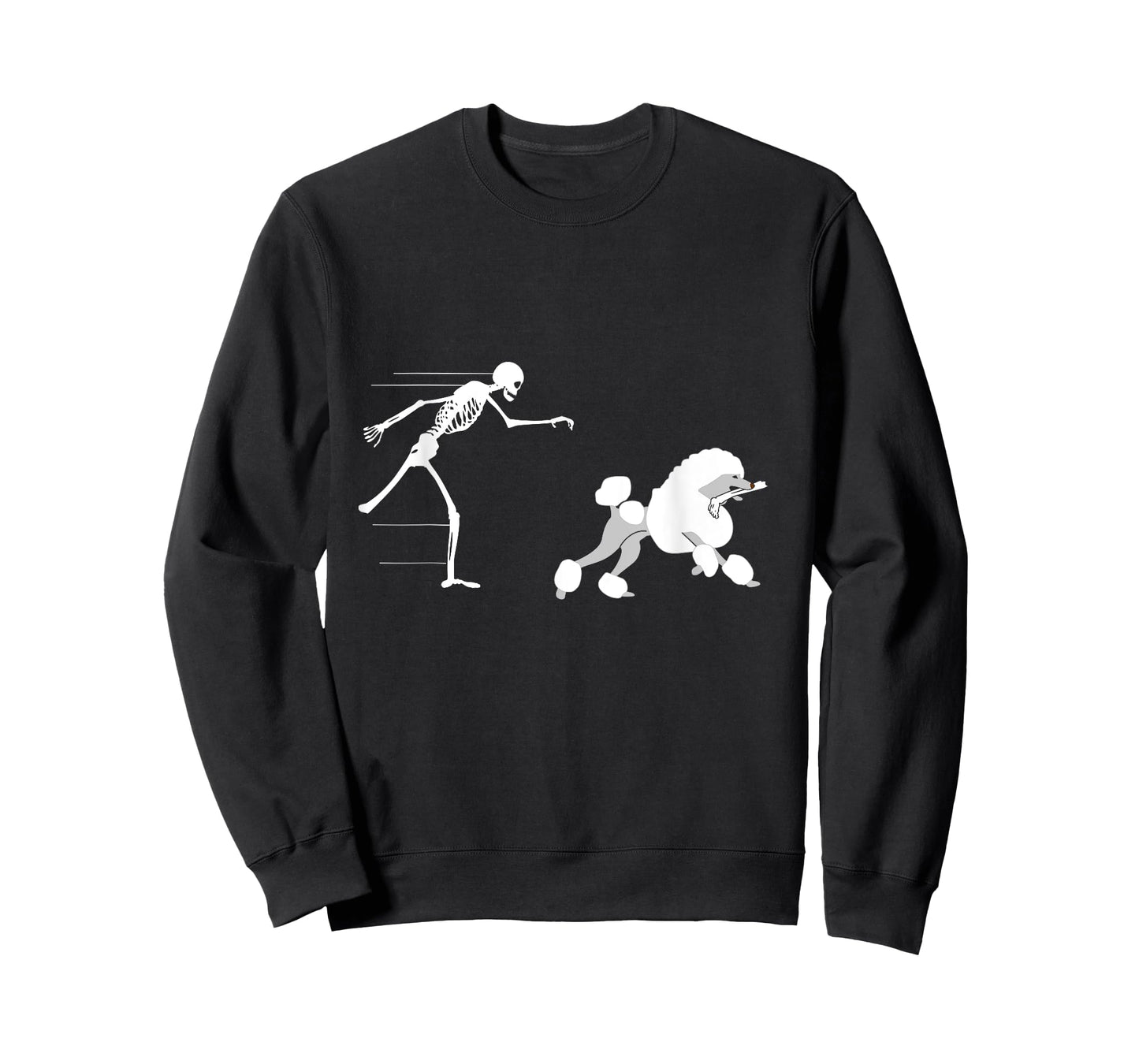 Funny Halloween Skeleton Leg Poodle T-Shirt T-Shirt