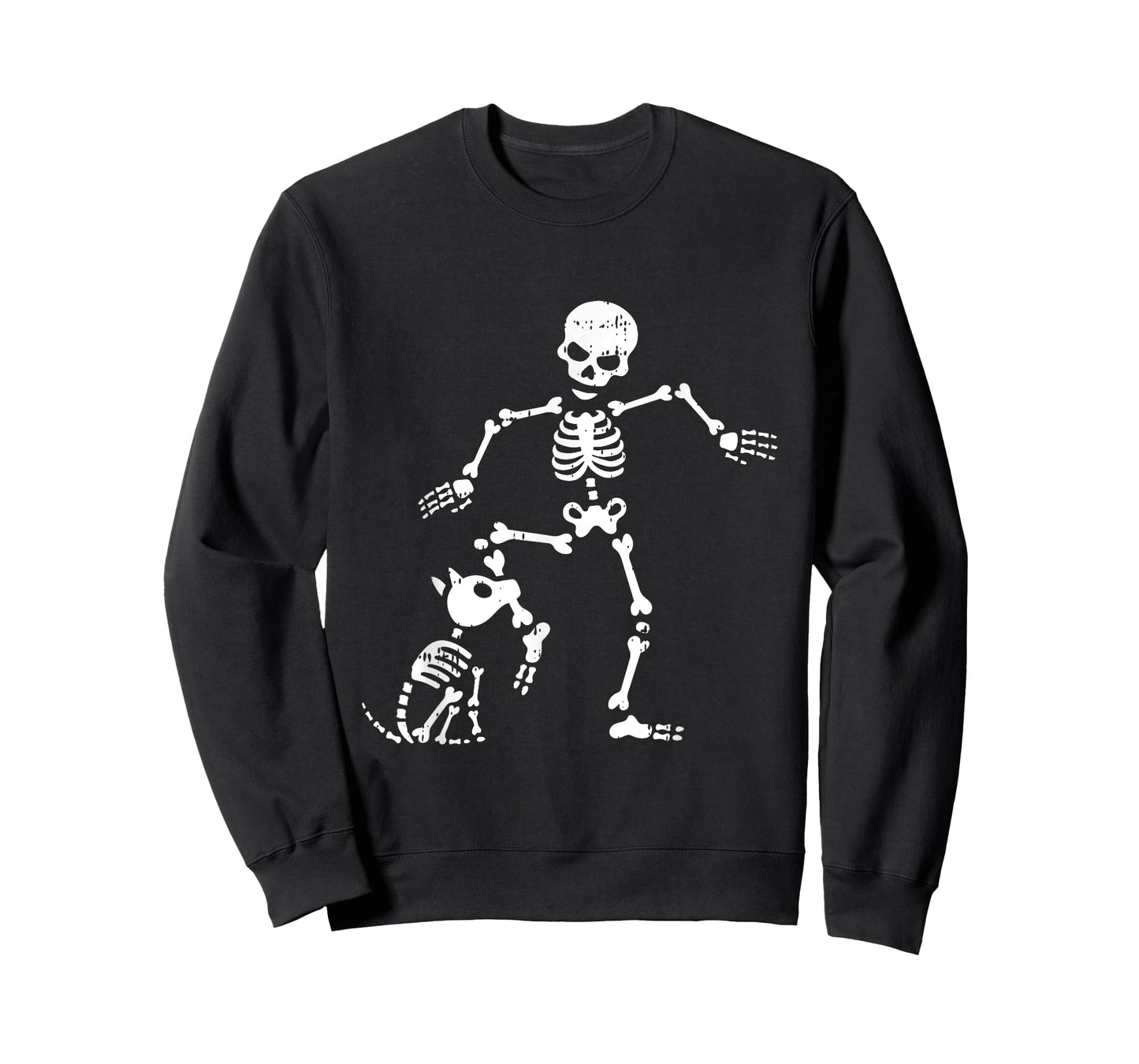 Skeleton And Dog Halloween Costume Funny Skull Men Women T-Shirt