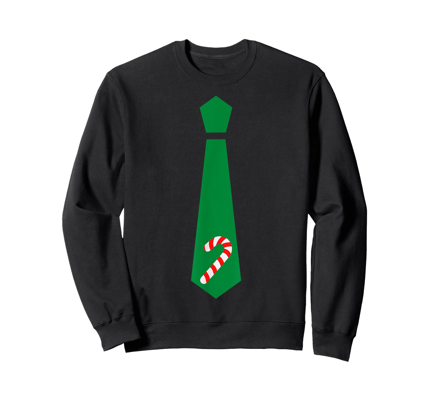 Funny Christmas Tie Candy Cane Graphic Minimalist T-Shirt