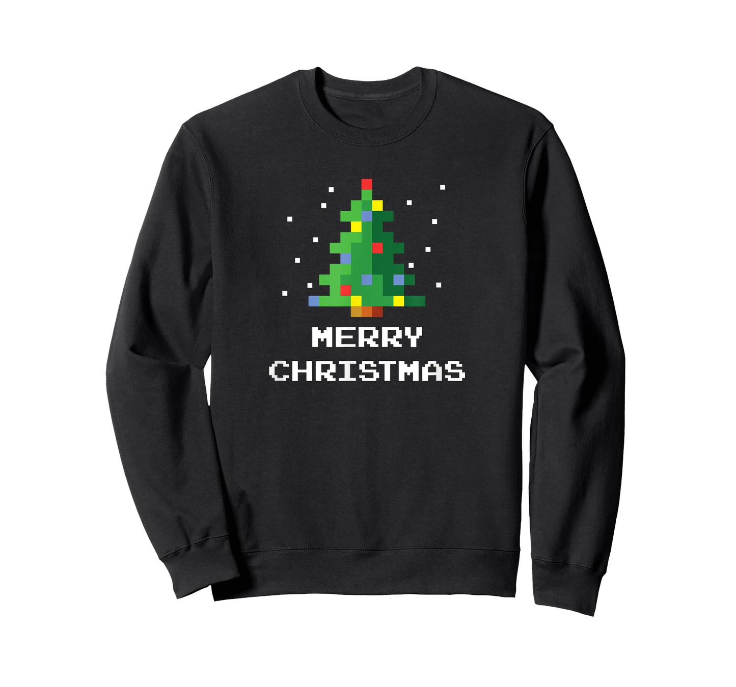 Merry Christmas Pixel Art 8-Bit Video Game Christmas Tree T-Shirt