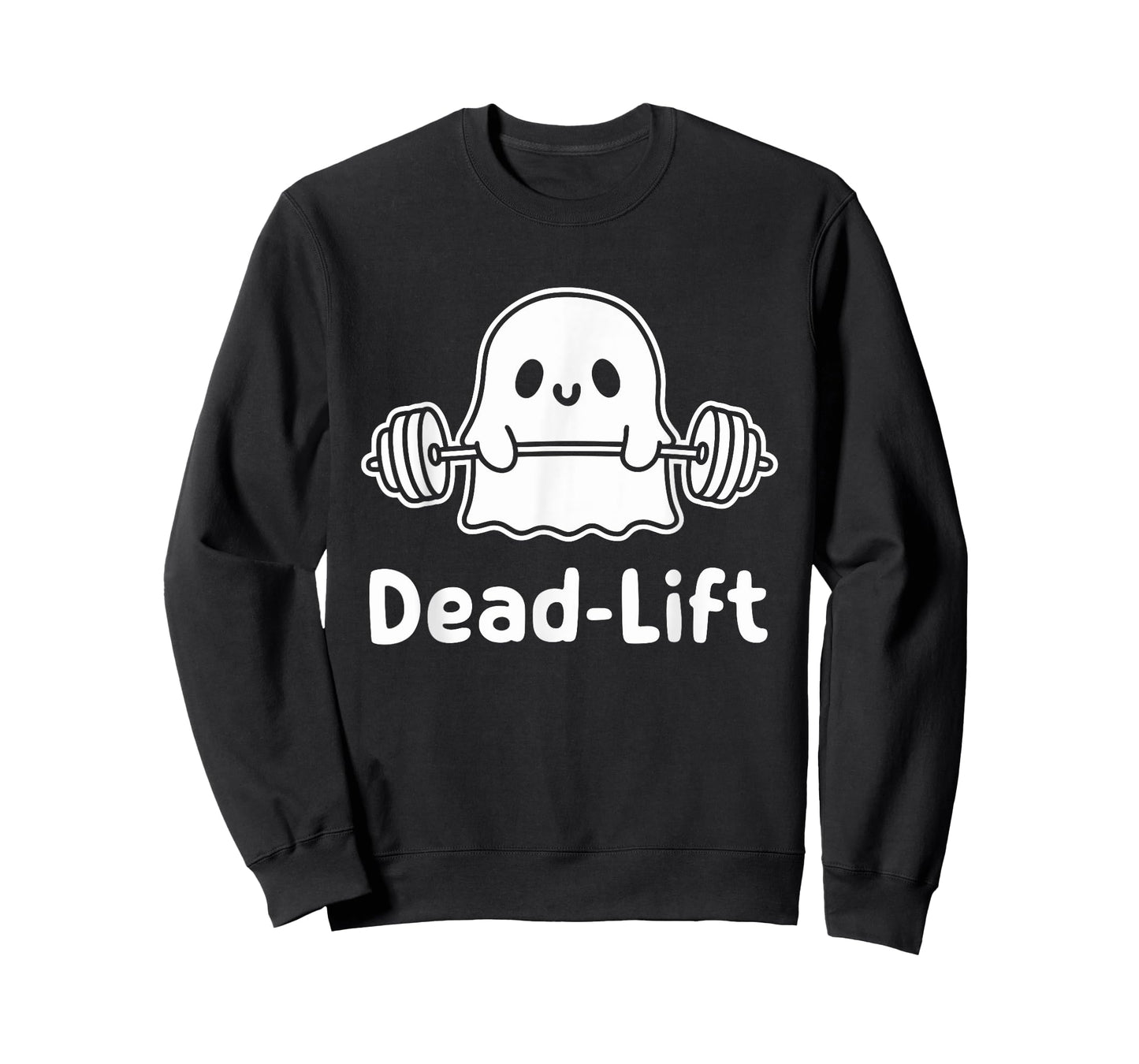 Dead Lift Funny Ghost Gymer Halloween Weight Lifting Workout T-Shirt