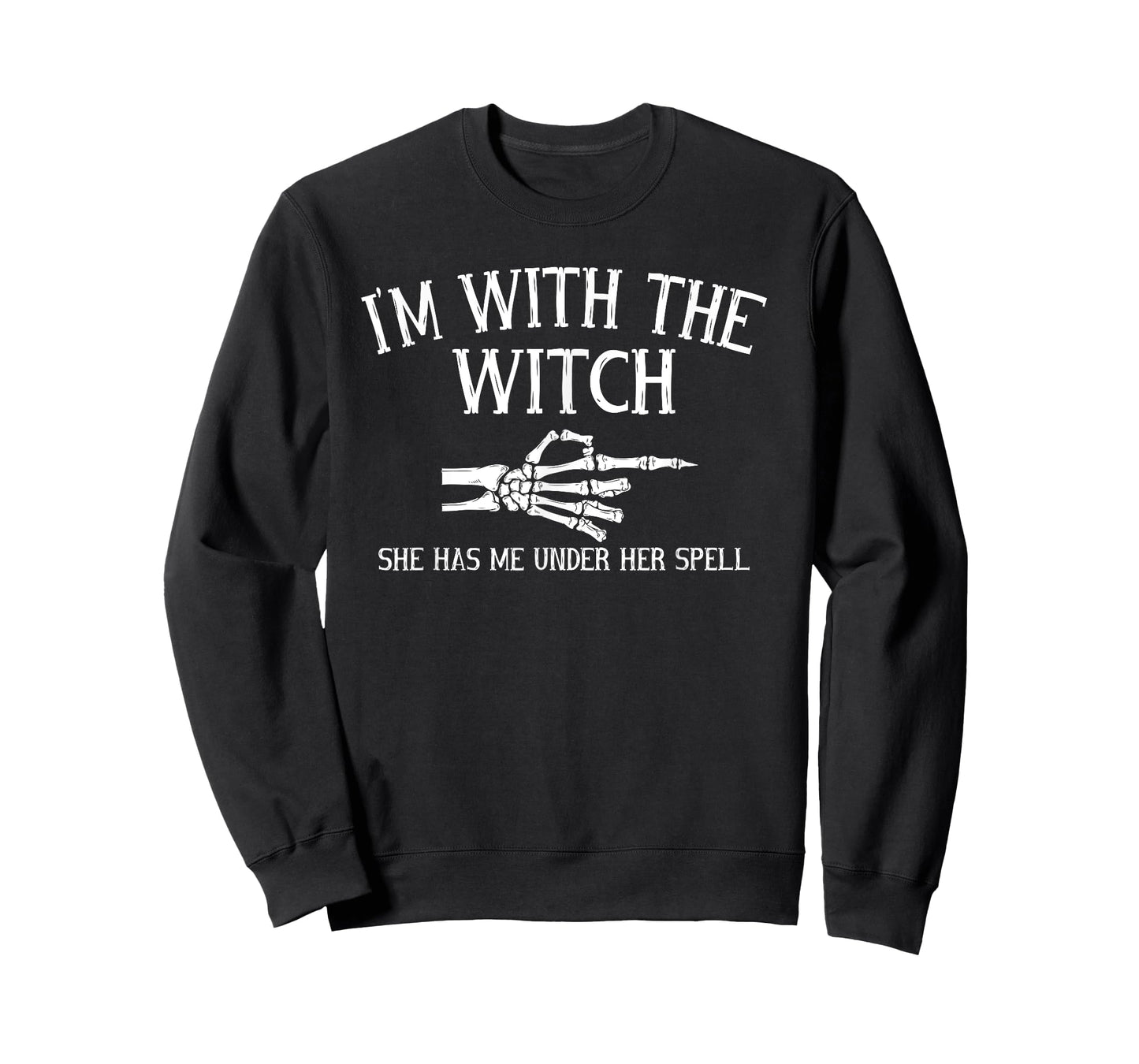 Couple Halloween Costume Funny I'm with The Witch T-Shirt