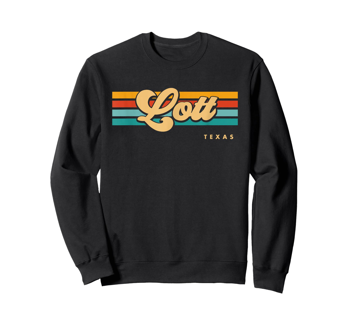 Vintage Sunset Stripes Lott, Texas T-Shirt