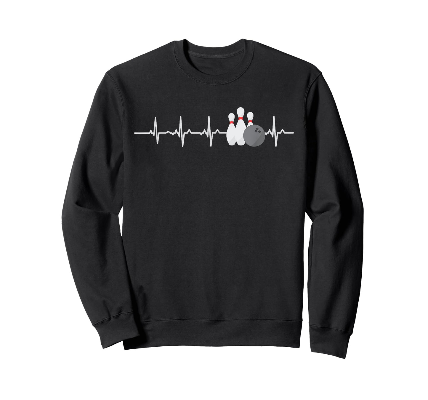 Bowling Heartbeat Funny Bowler League Team Gift Men Women T-Shirt