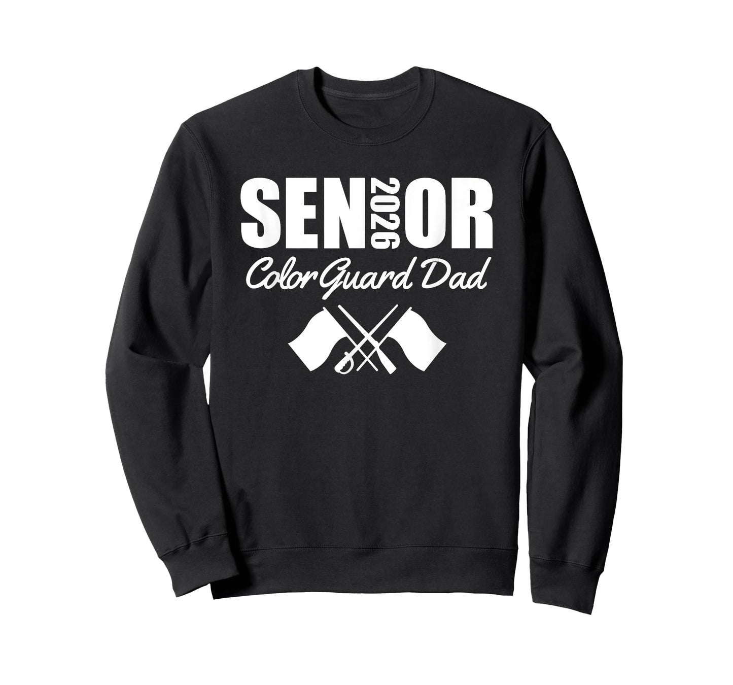 2026 Senior Color Guard Dad Flag Marching Band Parent T-Shirt