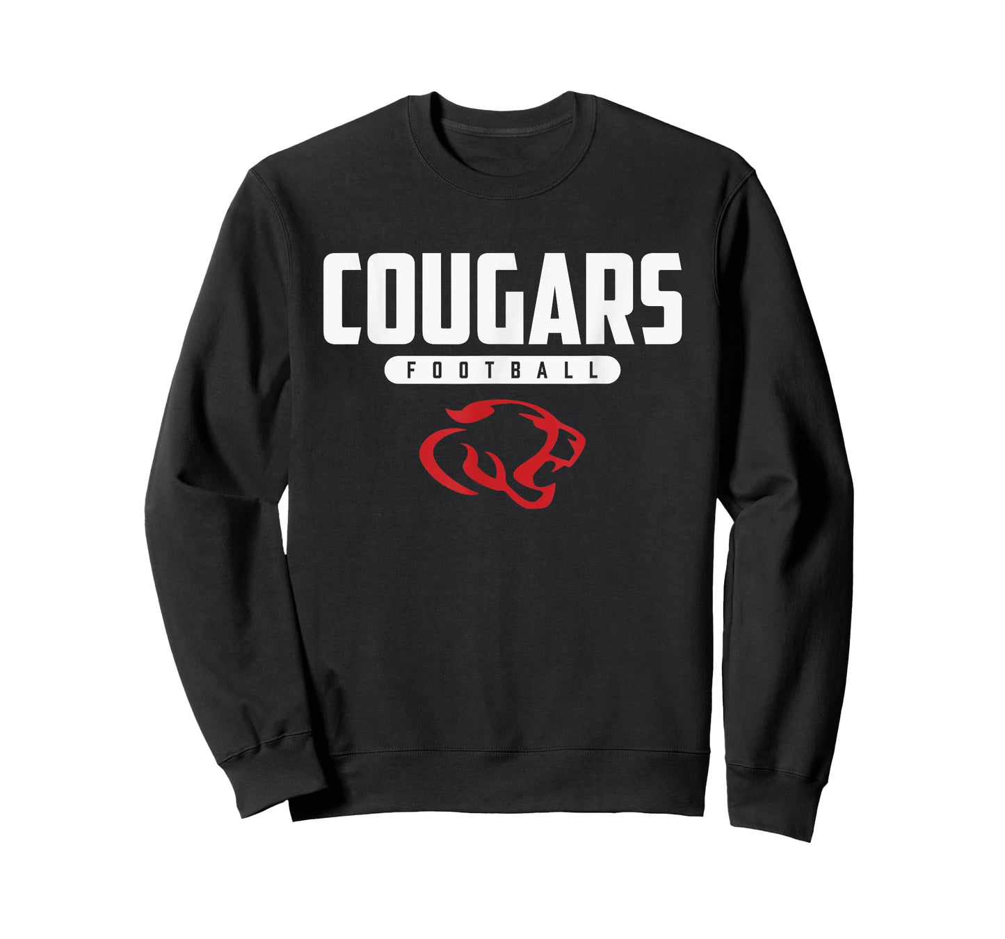Crosby Cougars Logo Football HS T-Shirt