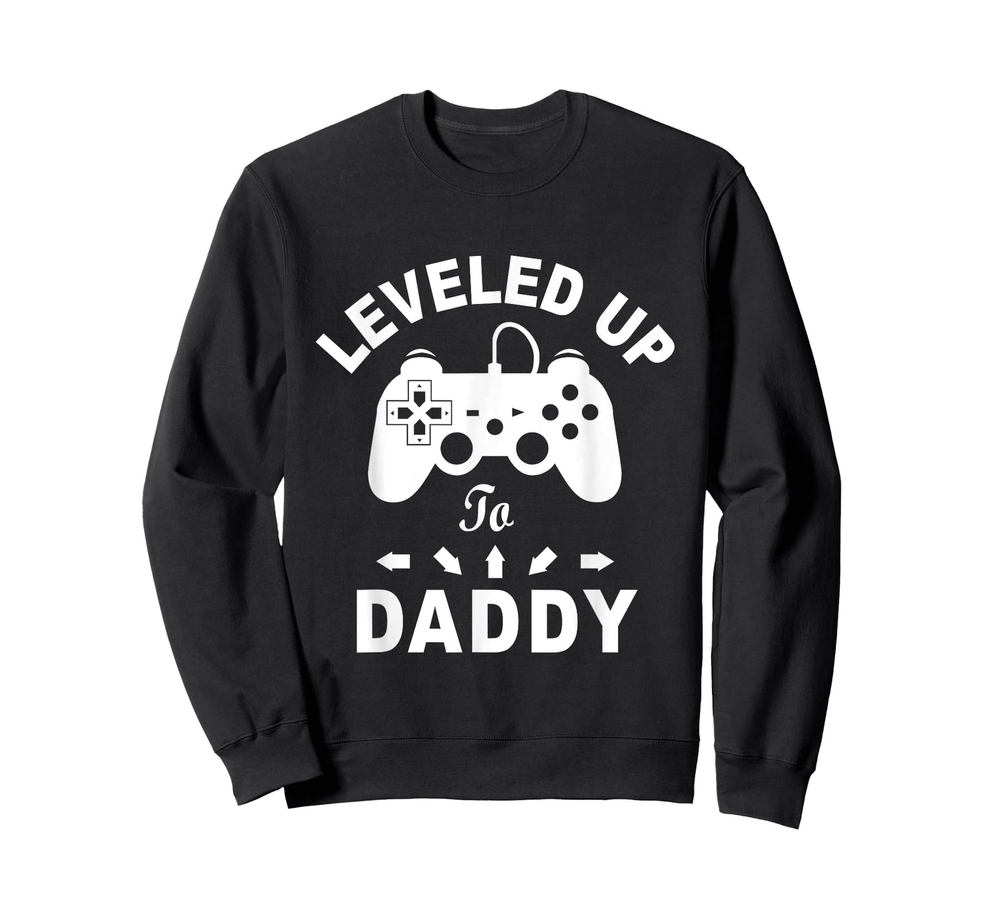 A And E Creative Men's Black Gamer Leveled Up To Daddy Video Game Dad T-Shirt