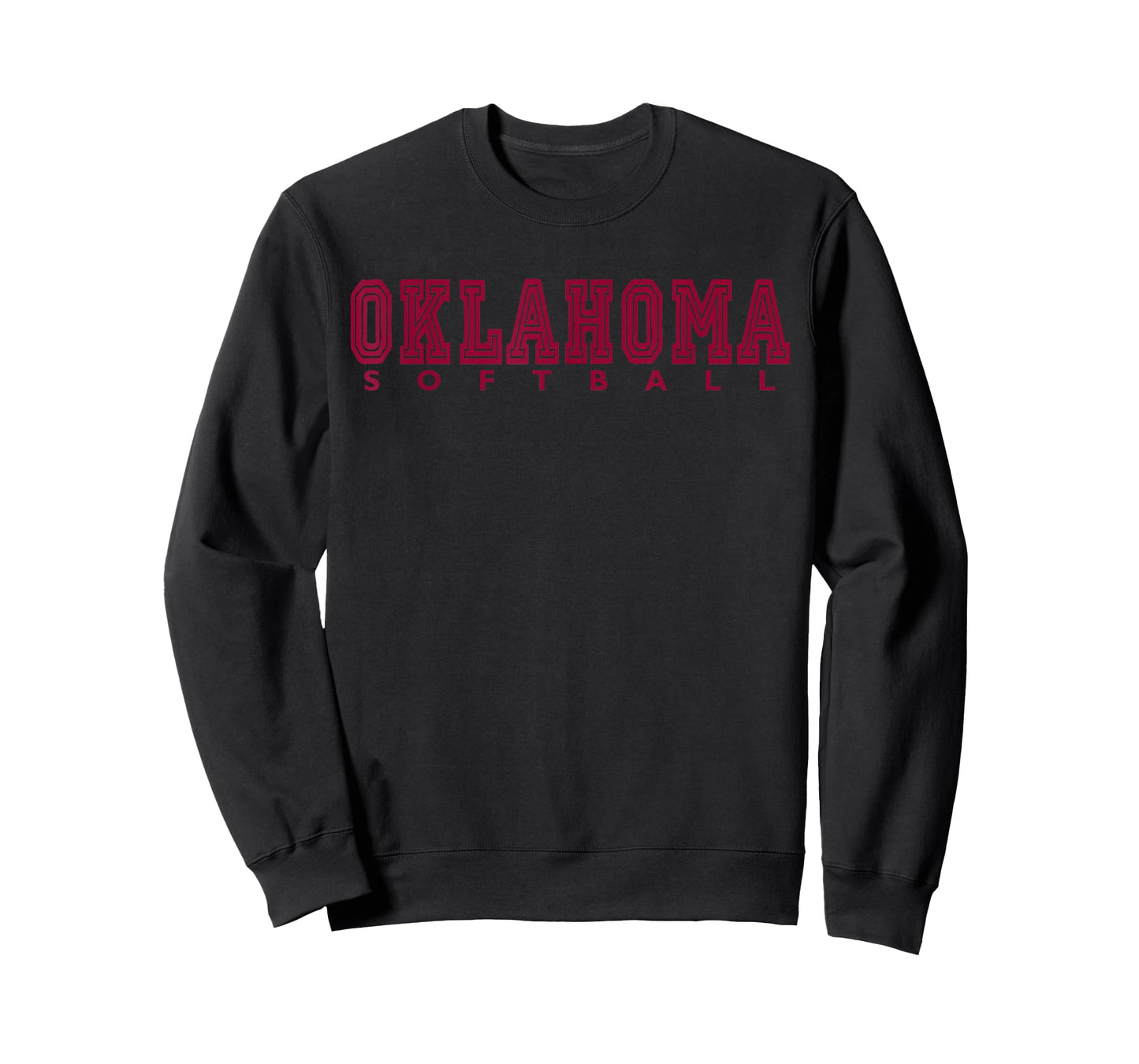 The OK Collection Oklahoma Softball T-Shirt - Unisex-Adult, Black, Small, Short Sleeve, Classic Fit, Cotton Blend, Graphic Design, Custom Fabric