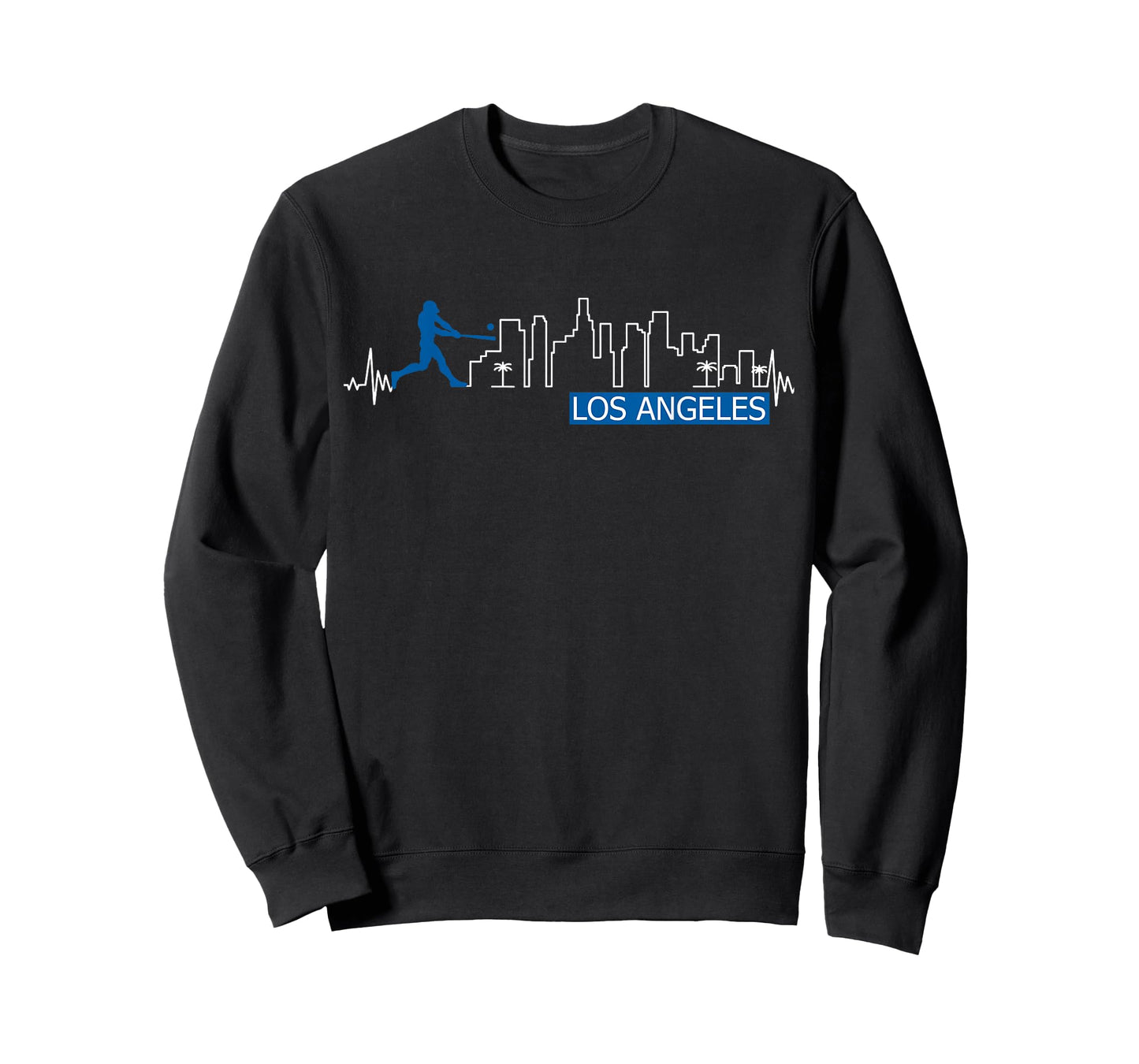 Los Angeles Lovers Skyline Baseball Heartbeat Men Women T-Shirt