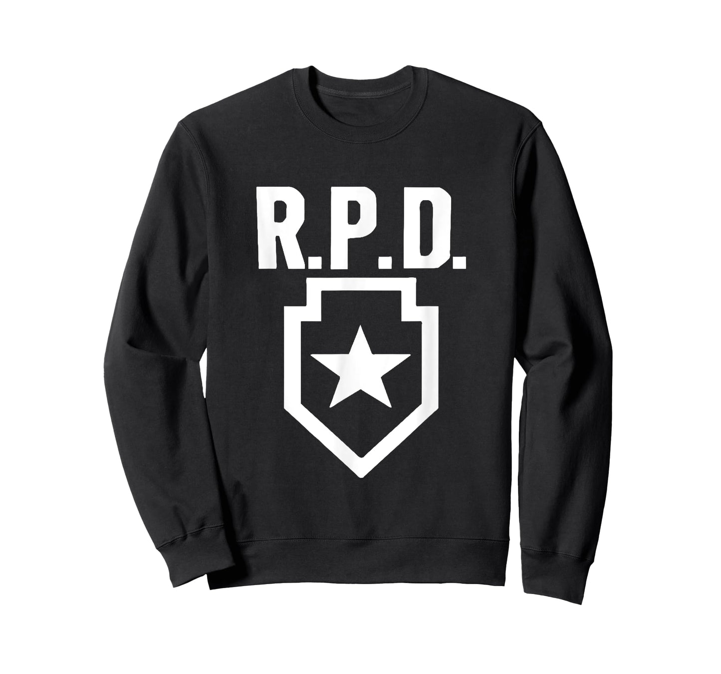 Classic Videogame T-Shirts Racoon City RPD Logo T-Shirt, Small, Black