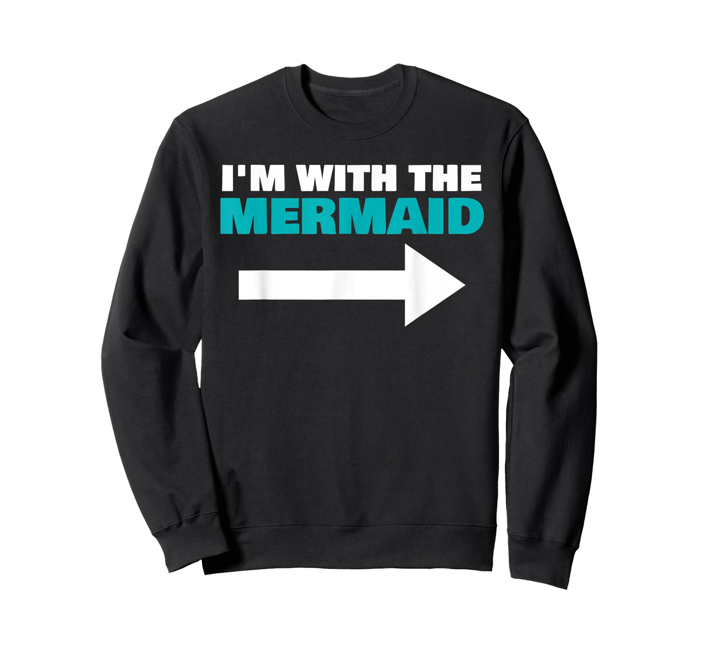 I'm With The Mermaid Fun Matching Halloween Couple Costume T-Shirt