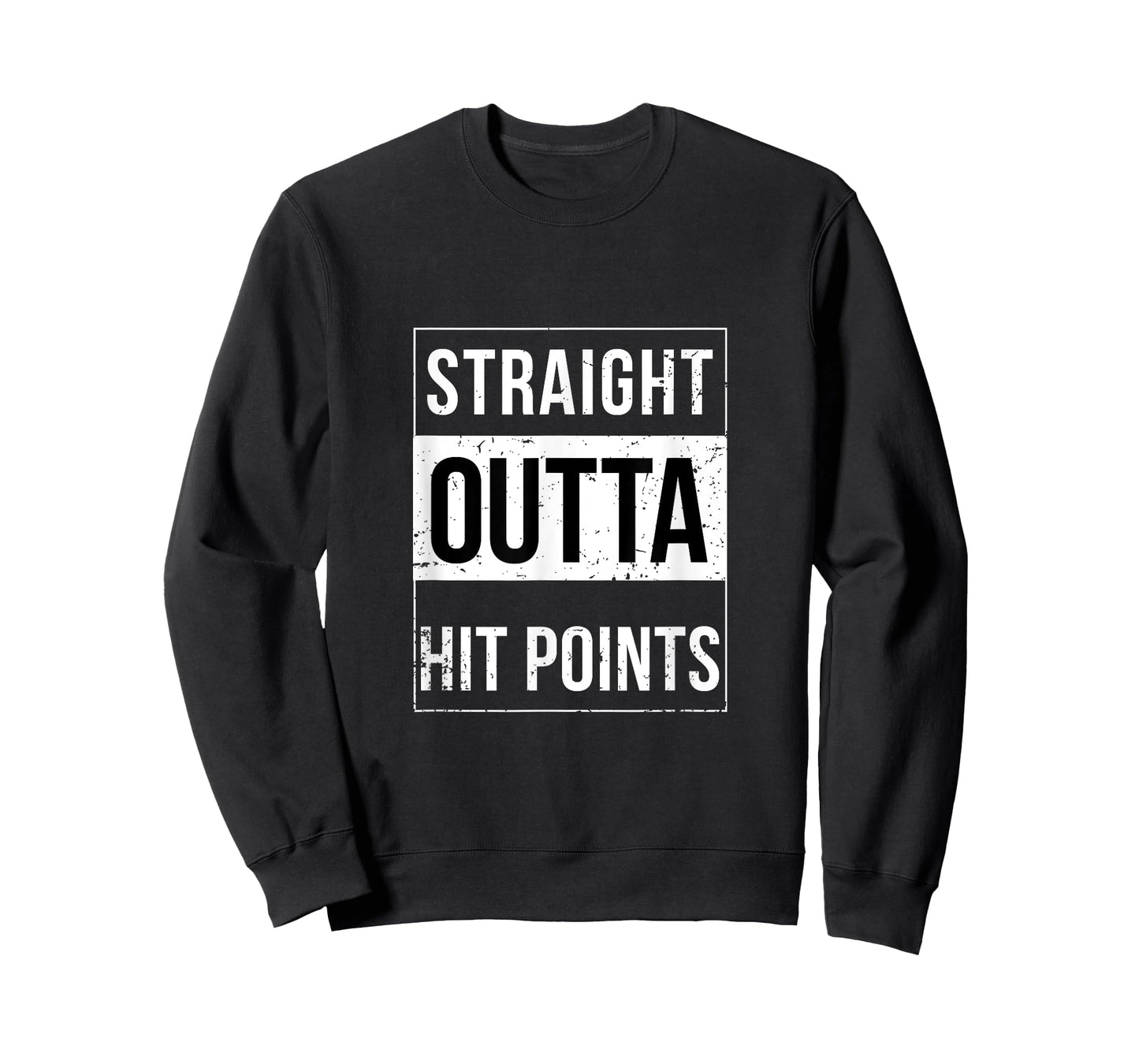 Straight Outta Hit Points DnD Funny Trend T-Shirt