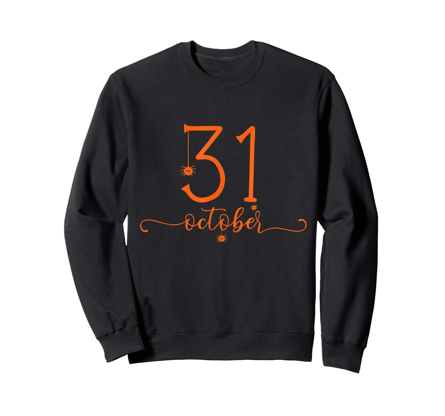 31 October Funny Halloween Pumpkin With Spider Spooky Season T-Shirt