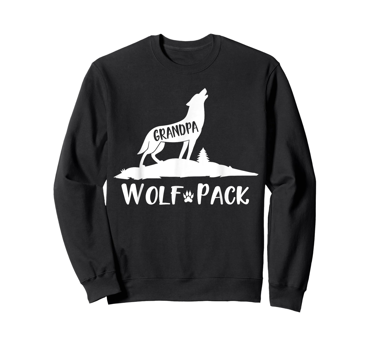Wolf Pack Matching Family Grandpa Wolf Wolves T-Shirt