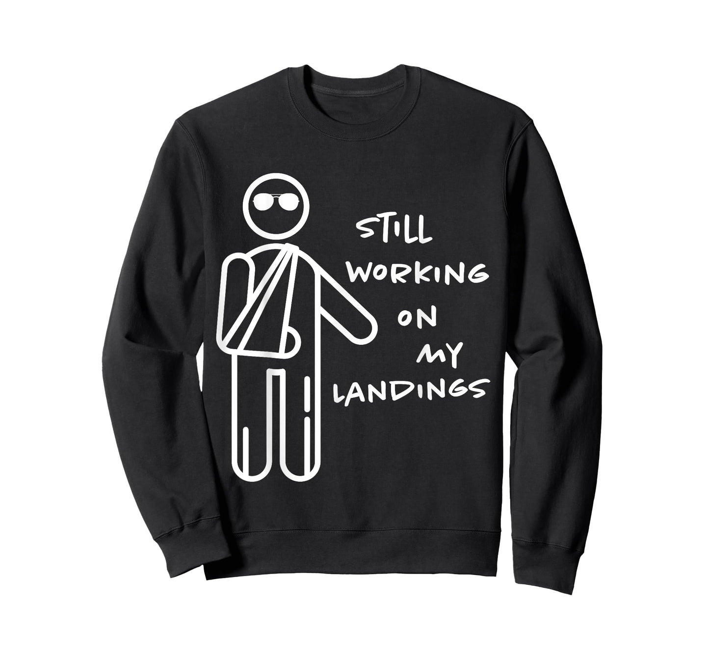 Broken Arm Kids Get Well Working on Landings Funny Gift T-Shirt