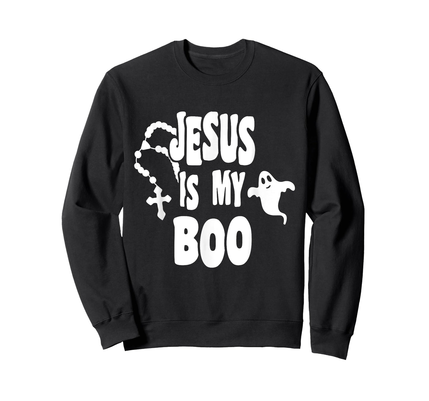 Jesus Is My Boo Ghost Christian Funny Halloween Retro Groovy T-Shirt