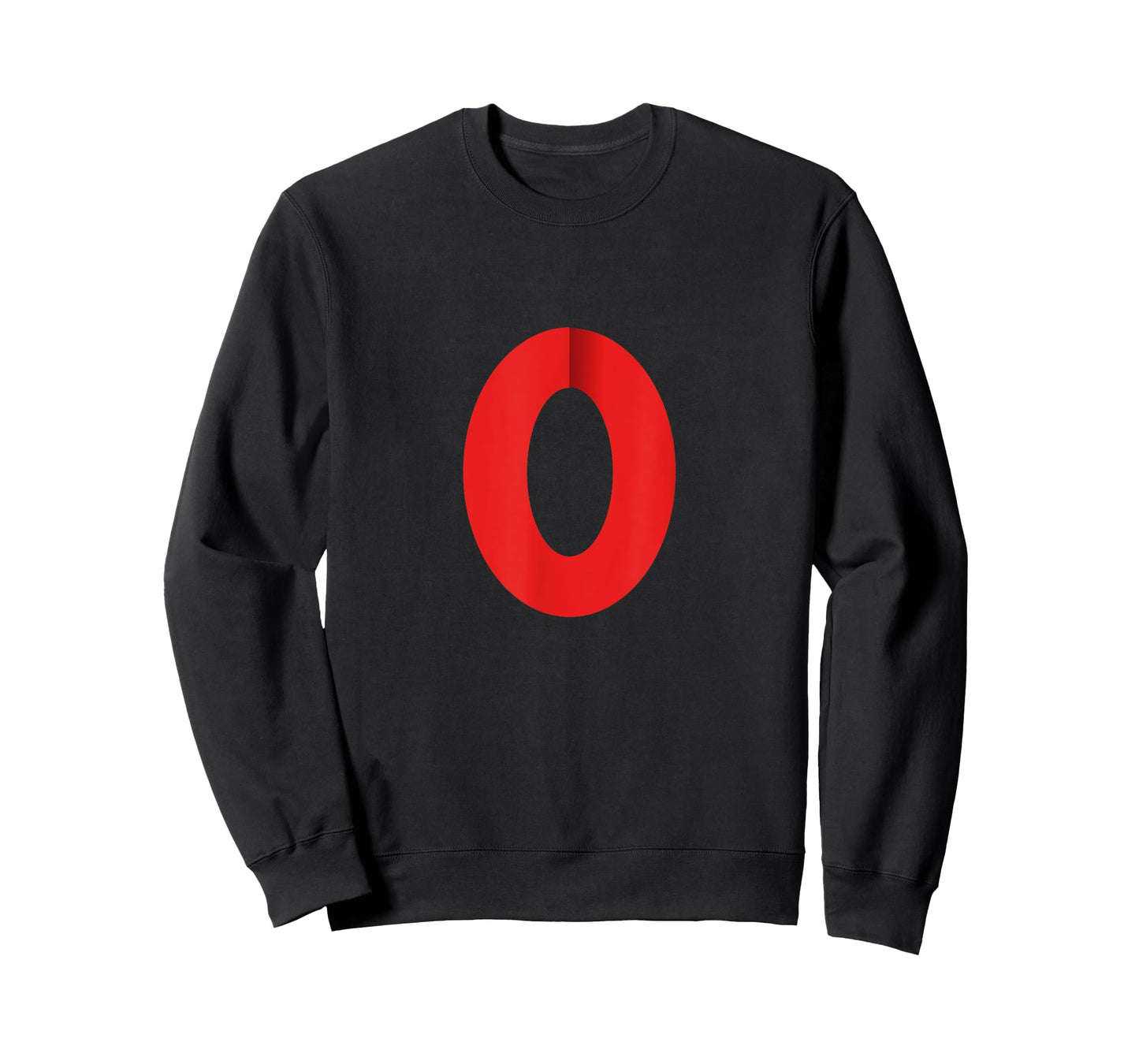 Black With Red Number 0 Zero T-Shirt