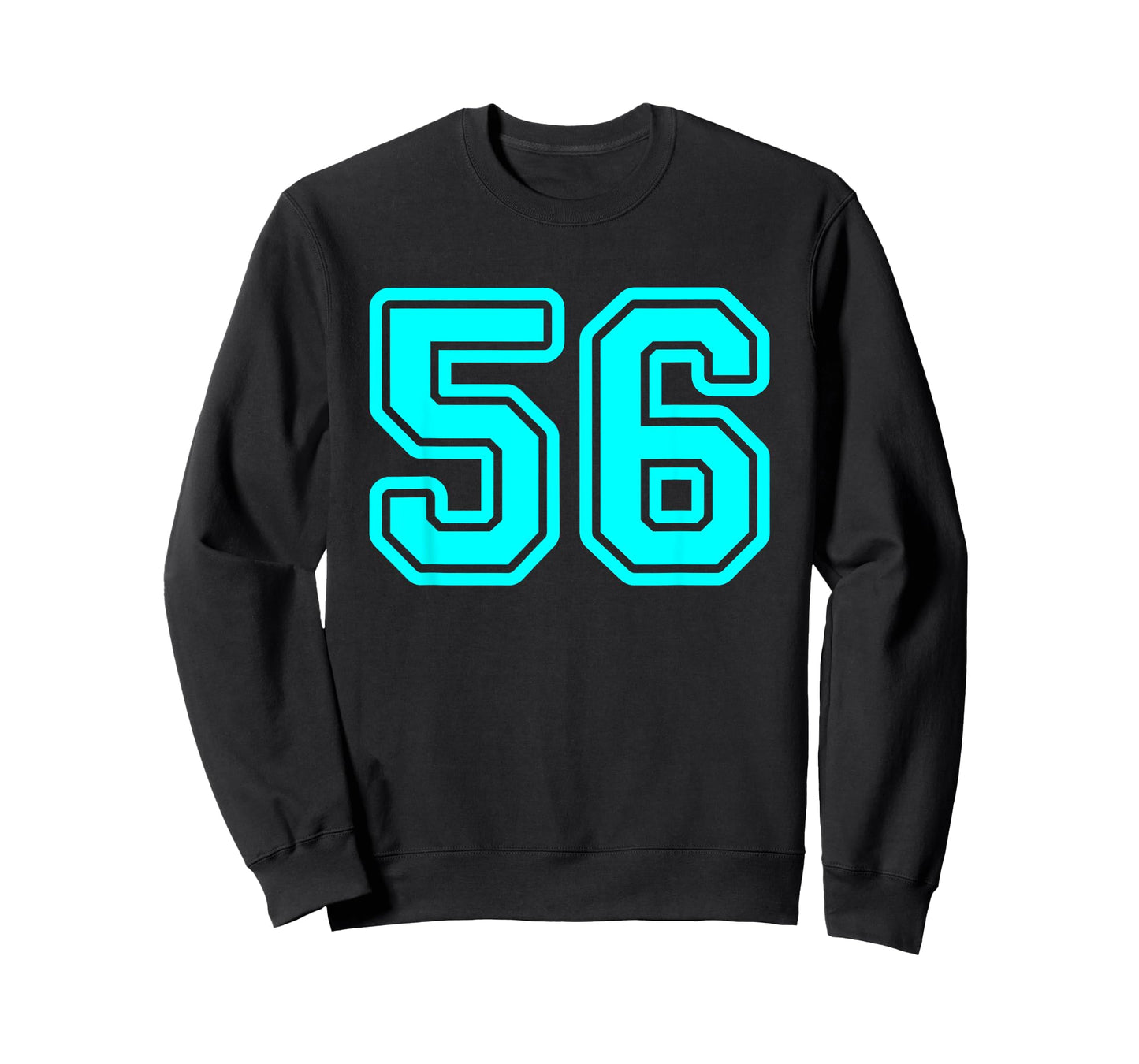 Number #56 Cyan Sport Number 56 T-Shirt