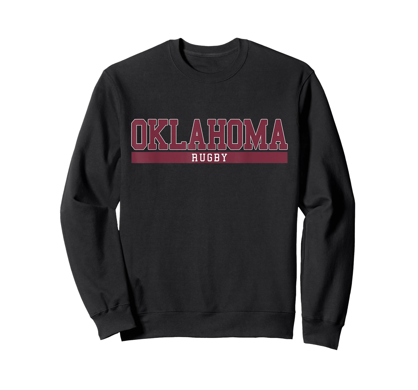 Oklahoma Rugby T-Shirts Unisex-Adults Black Short Sleeve Rugby T-Shirt Small