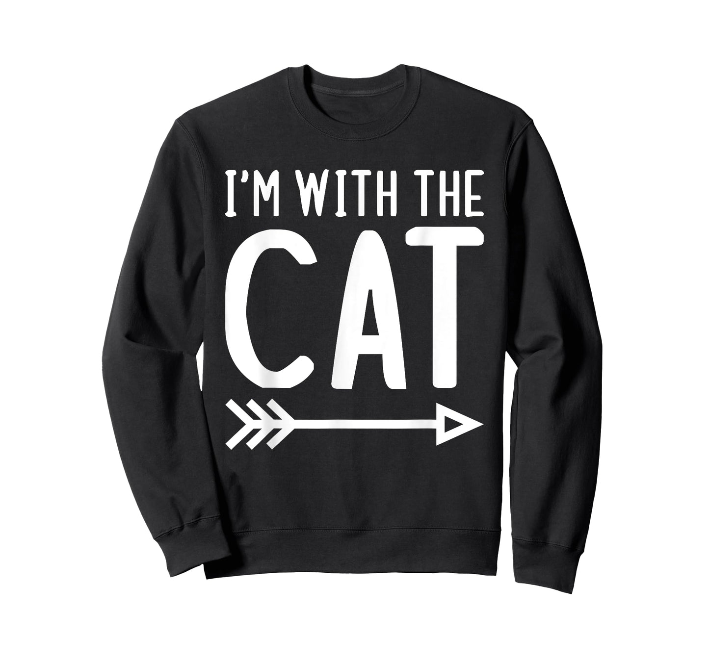 I'm With The Cat Funny Matching Halloween Couple Costume T-Shirt for Men Women Kids