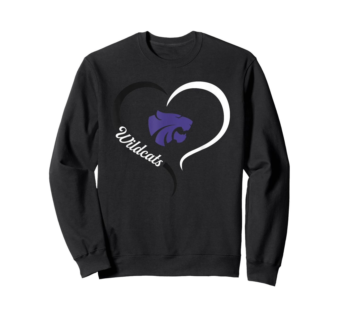 Humble Wildcats Logo Half Heart Slogan HS T-Shirt